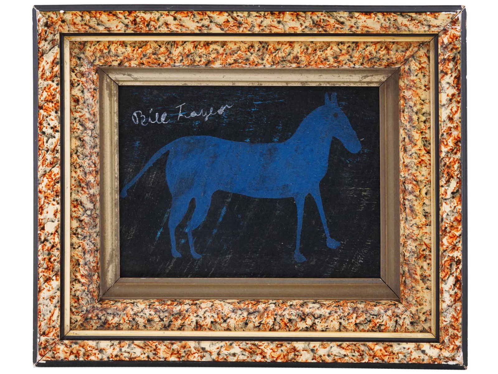 AMERICAN FOLK ART OIL PAINTING BY BILL TRAYLOR (1 of 5)