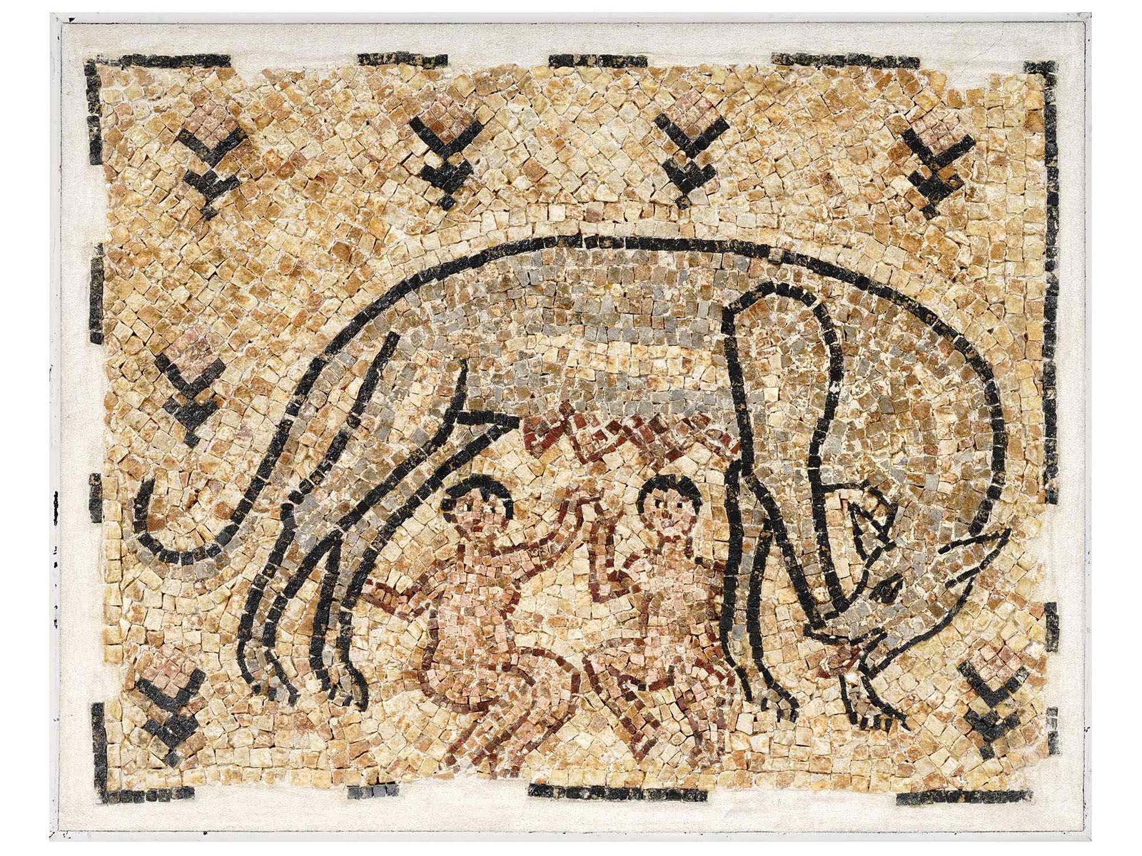 ANCIENT BYZANTINE MOSAIC OF THE CAPITOLINE WOLF (1 of 4)