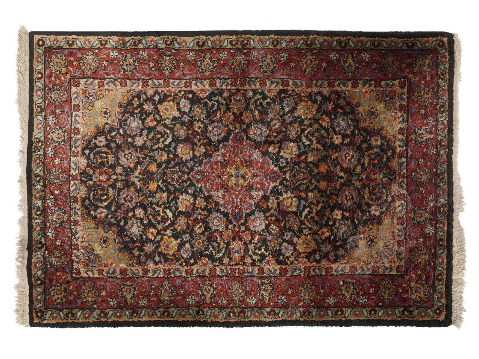 VINTAGE HAND KNOTTED PERSIAN STYLE RUG (1 of 5)