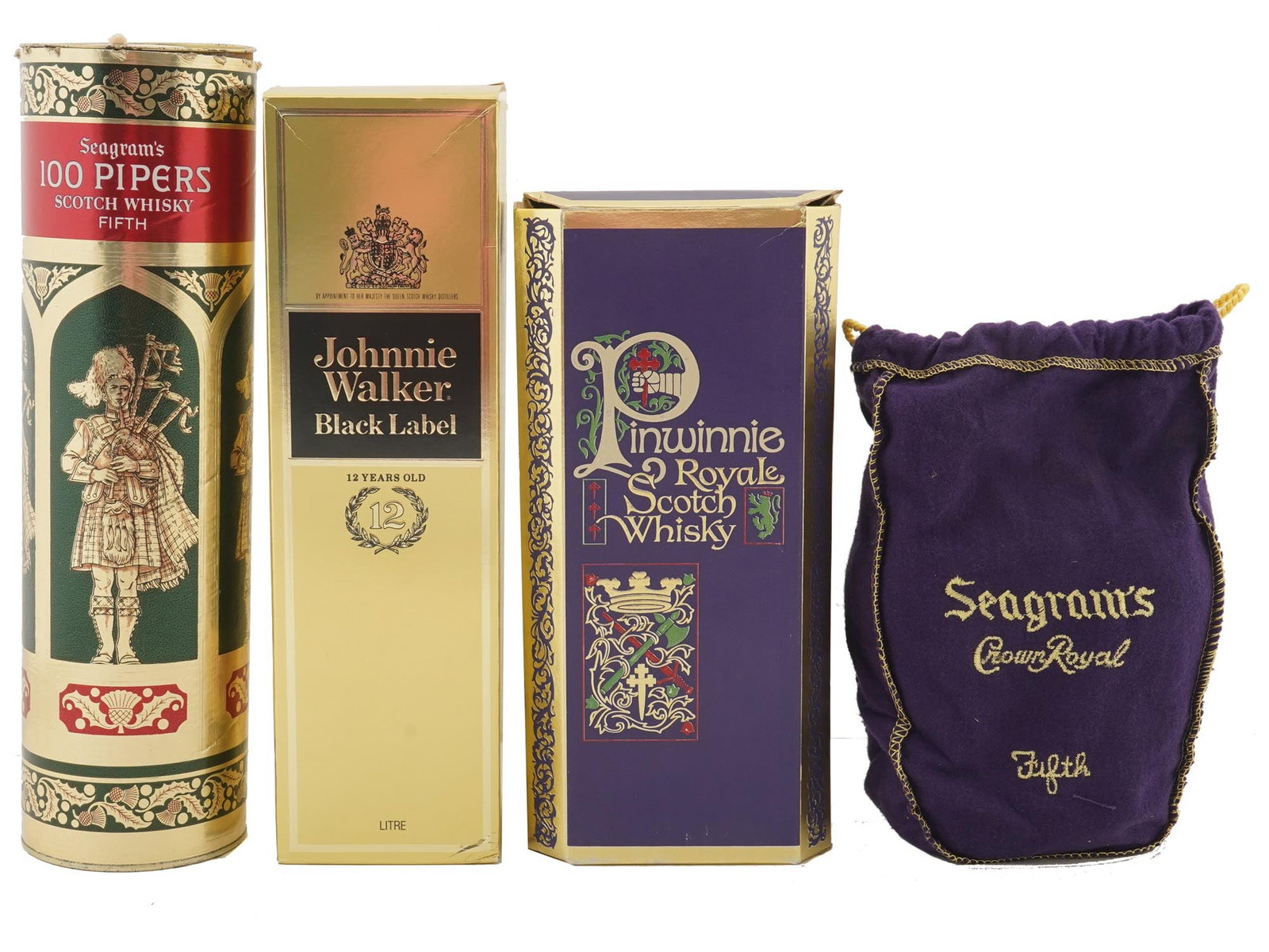 COLLECTION OF FOUR SEALED LIQUOR WHISKY BOTTLES (1 of 12)