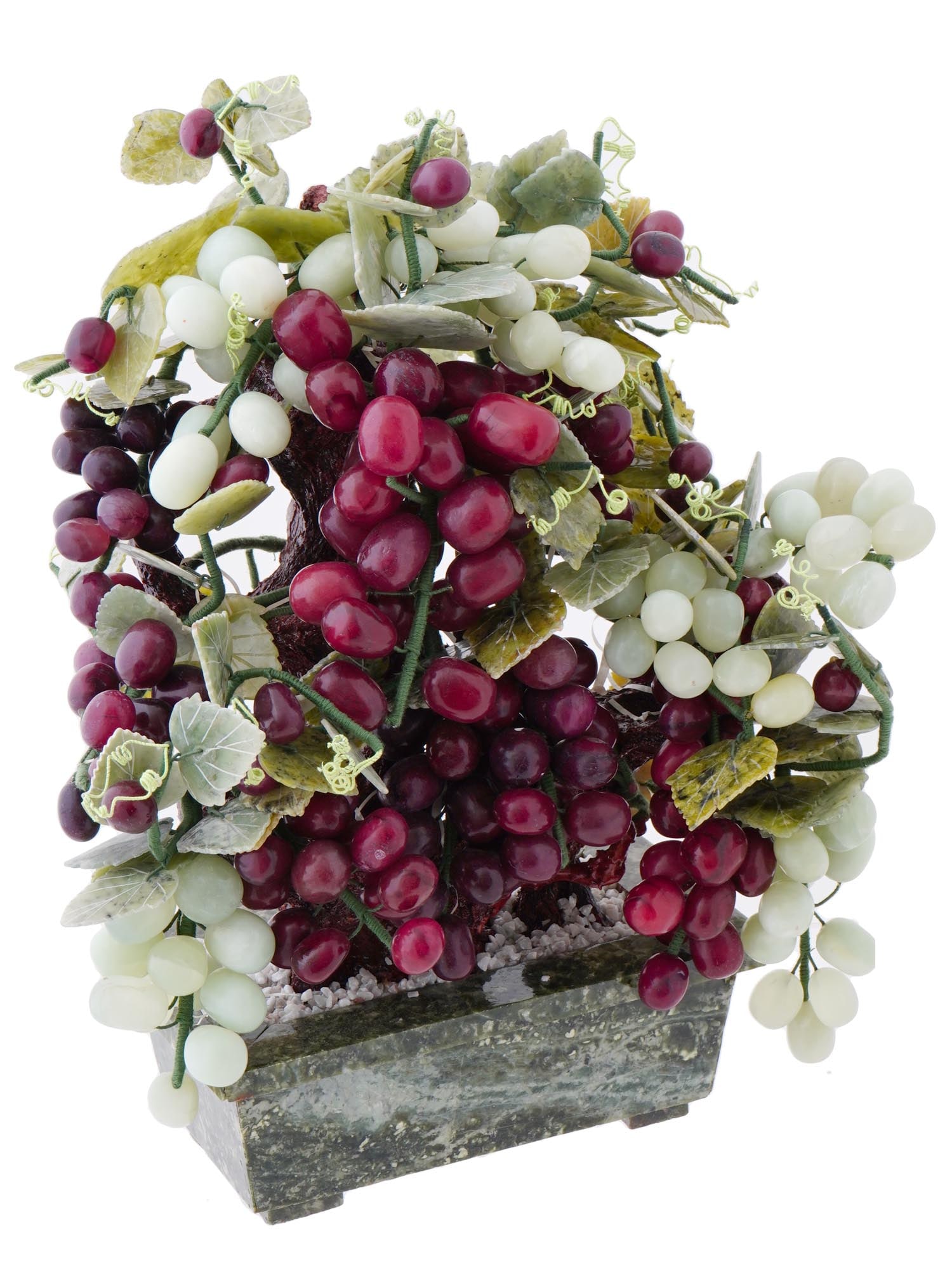 CHINESE HAND CARVED JADE BONSAI TREE DECORATION (1 of 7)