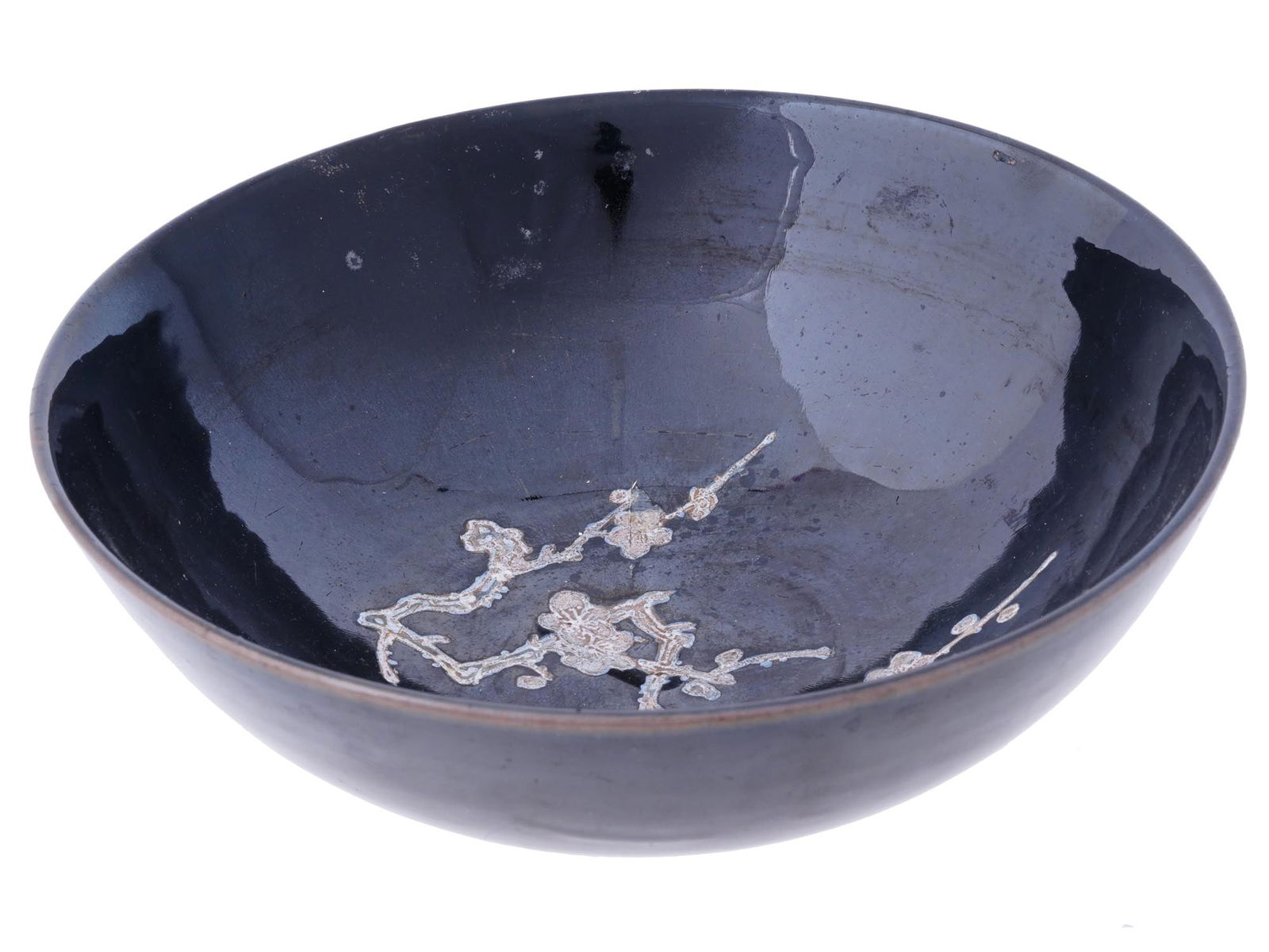 ANTIQUE CHINESE QING BLACK GLAZED CERAMIC BOWL (1 of 7)