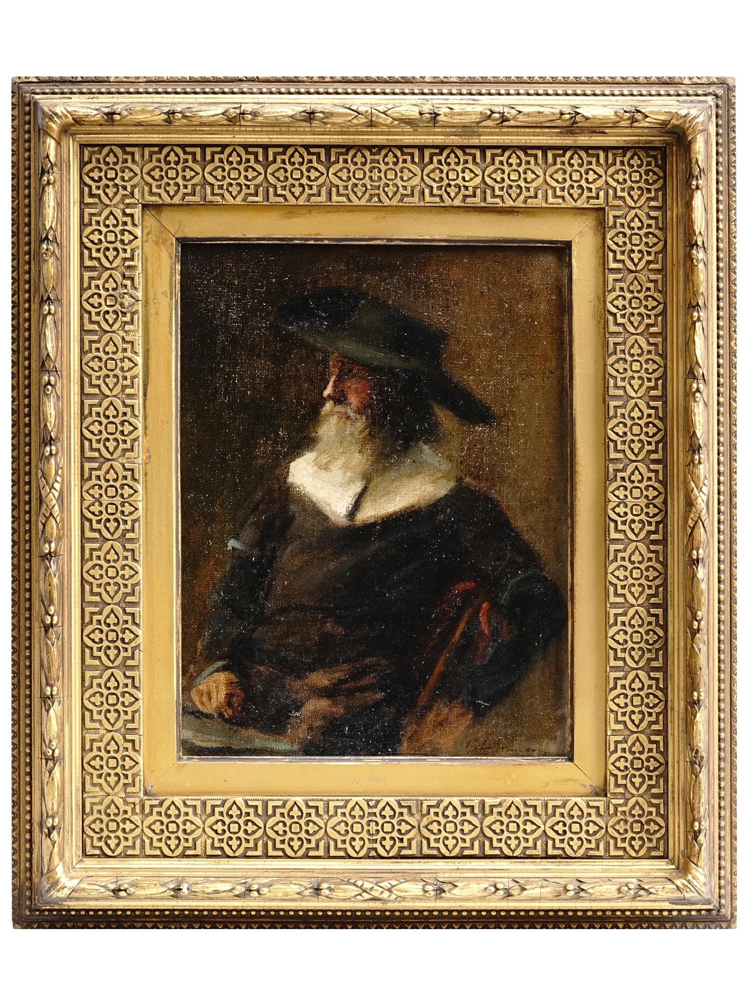 ENGLISH PORTRAIT OIL PAINTING BY CYRUS JOHNSON (1 of 4)