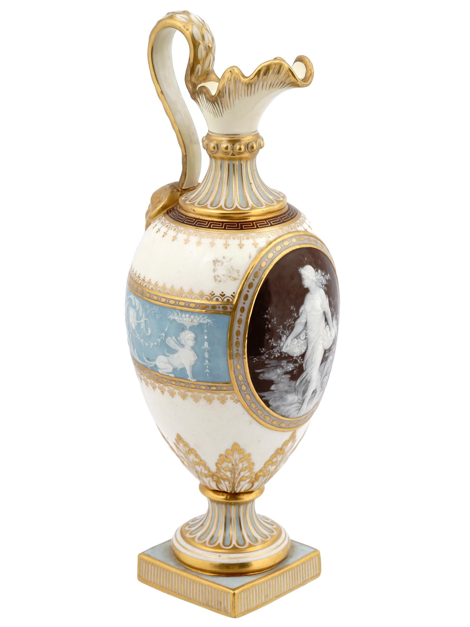 ANTIQUE MINTON PITCHER WITH PATE SUR PATE DETAILS (1 of 9)