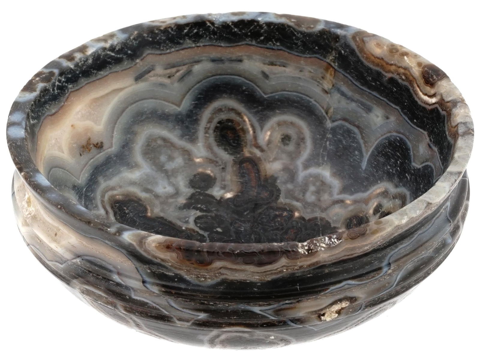 SMALL ANCIENT ROMAN AGATE CARVED BOWL (1 of 7)