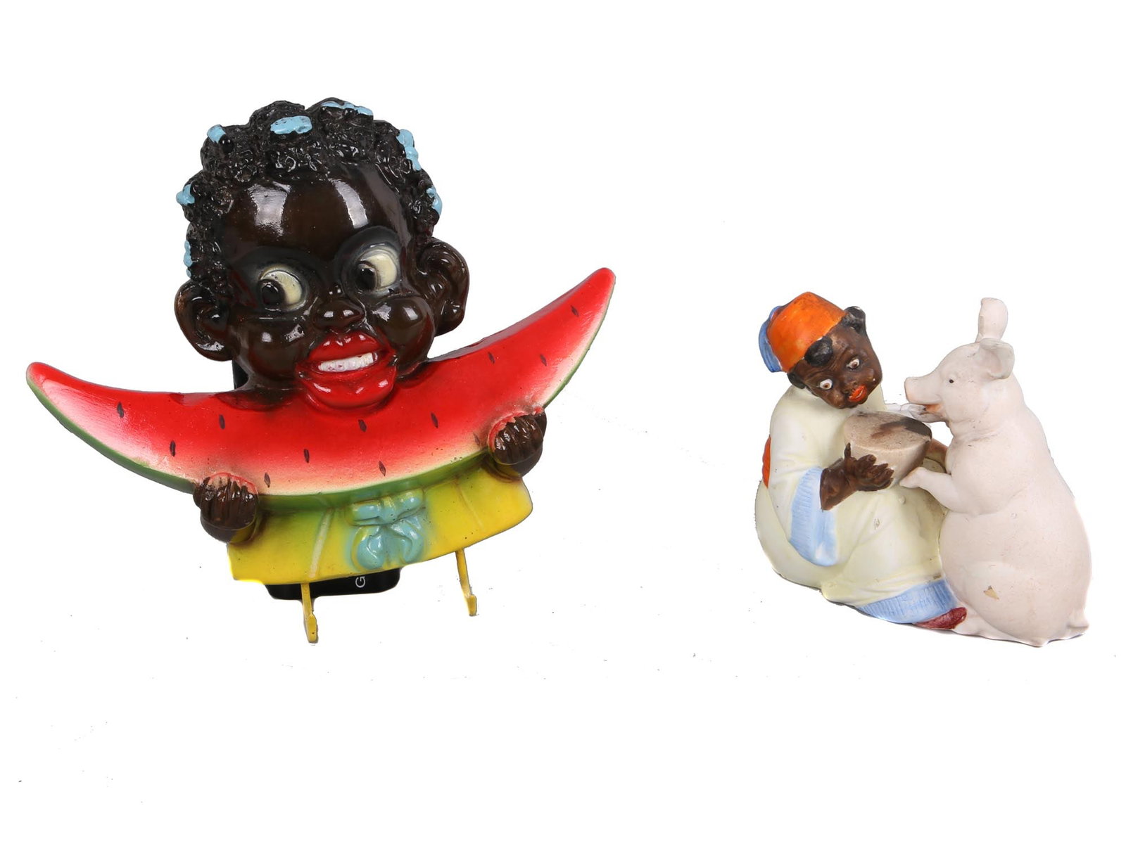 BLACK AMERICANA VINTAGE WALL PLAQUE AND FIGURINE (1 of 6)