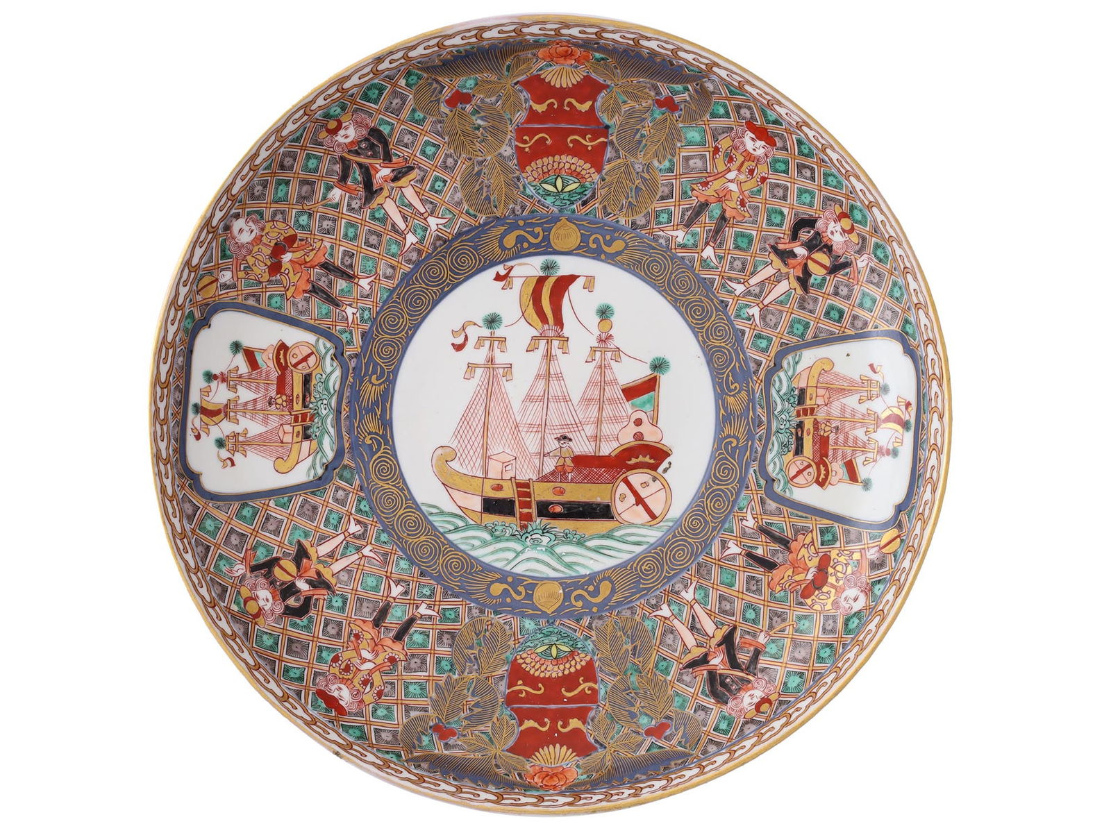 ANTIQUE JAPANESE MEIJI IMARI NANBAN CHARGER PLATE (1 of 4)