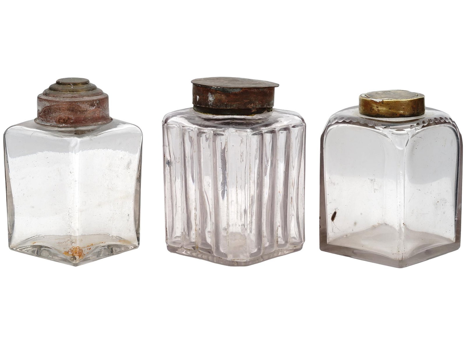 ANTIQUE RUSSIAN CUT CRYSTAL GLASS TEA CADDIES (1 of 7)