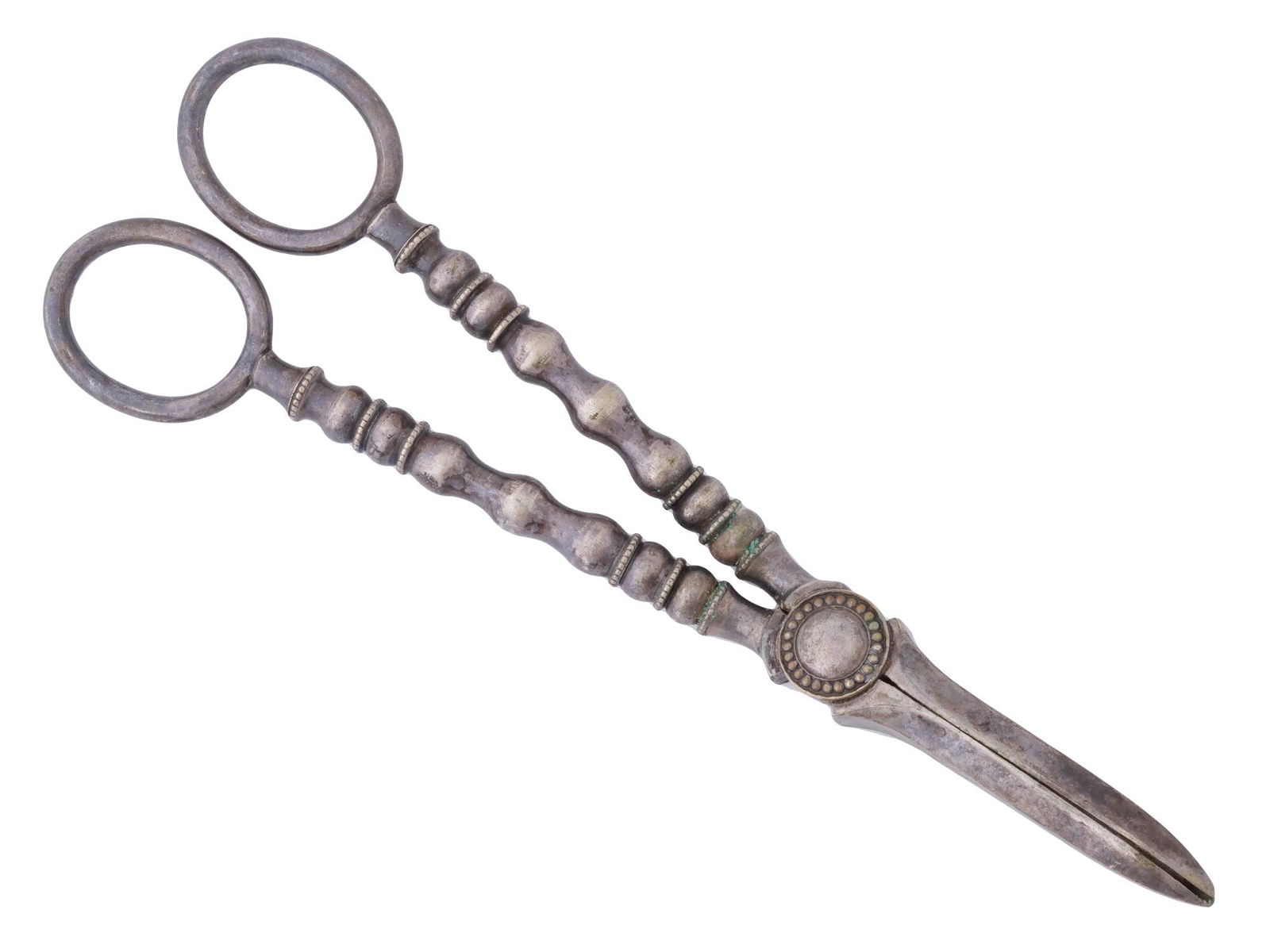 ENGLISH STERLING SILVER GRAPE CUTTING SÑISSORS (1 of 4)