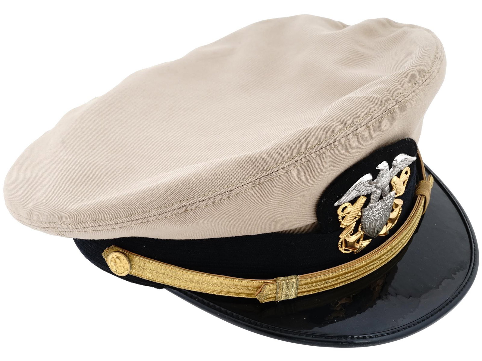 WWII AMERICAN ARMY MILITARY NAVAL CAP BY BANCROFT (1 of 9)