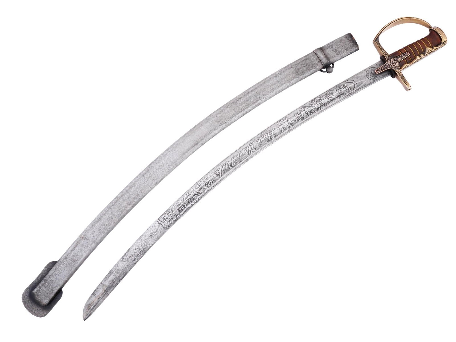 POLISH HUSSAR SABER SWORD BOZE ZBAW POLSKE W SCABBARD (1 of 12)