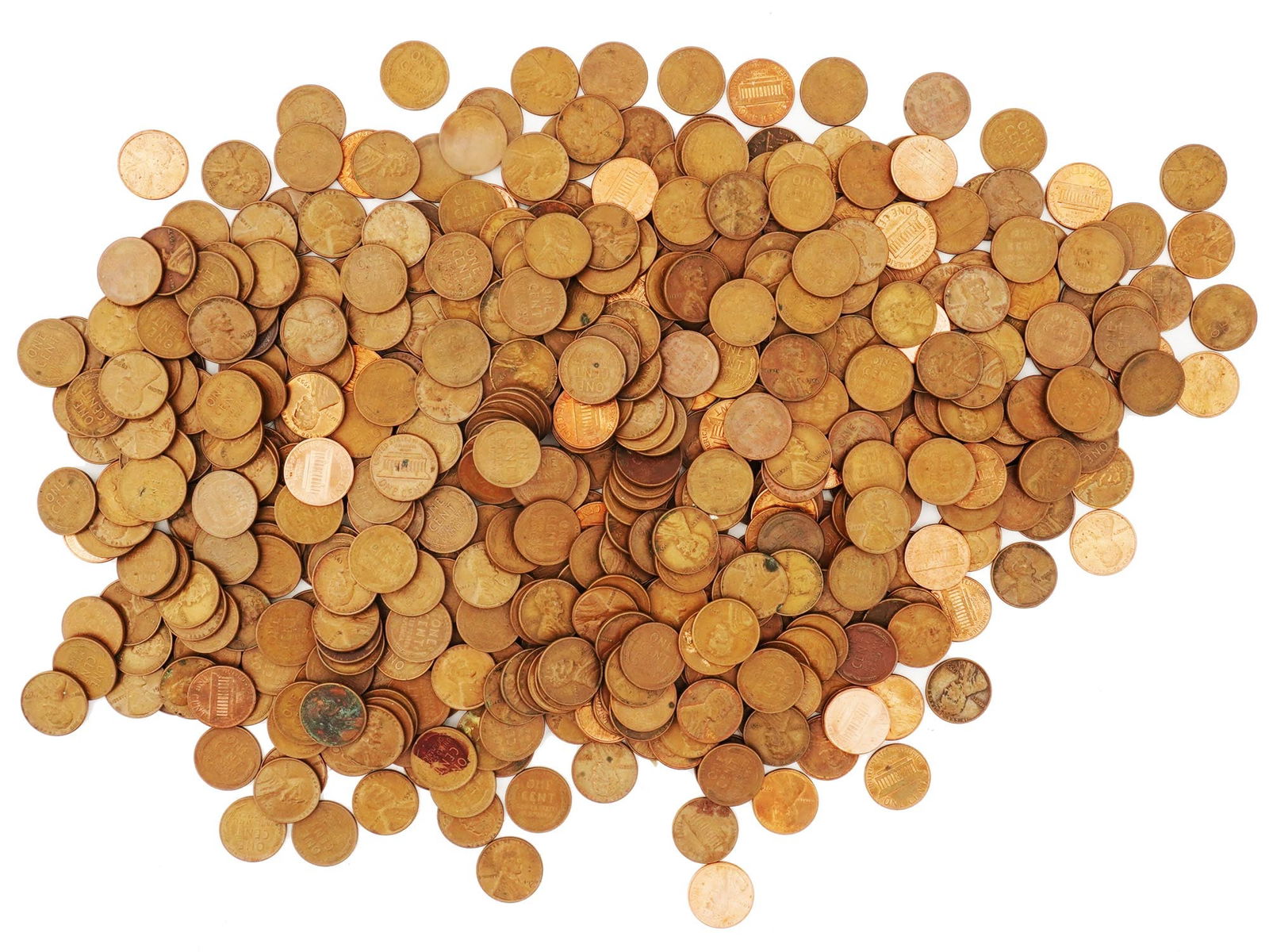 AMERICAN LINÐ¡OLN WHEAT PENNY COINS MOSTLY 1950S (1 of 8)