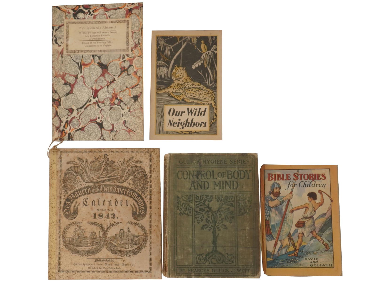 ANTIQUE BOOKS POOR RICHARDS ALMANACK BY FRANKLIN (1 of 9)