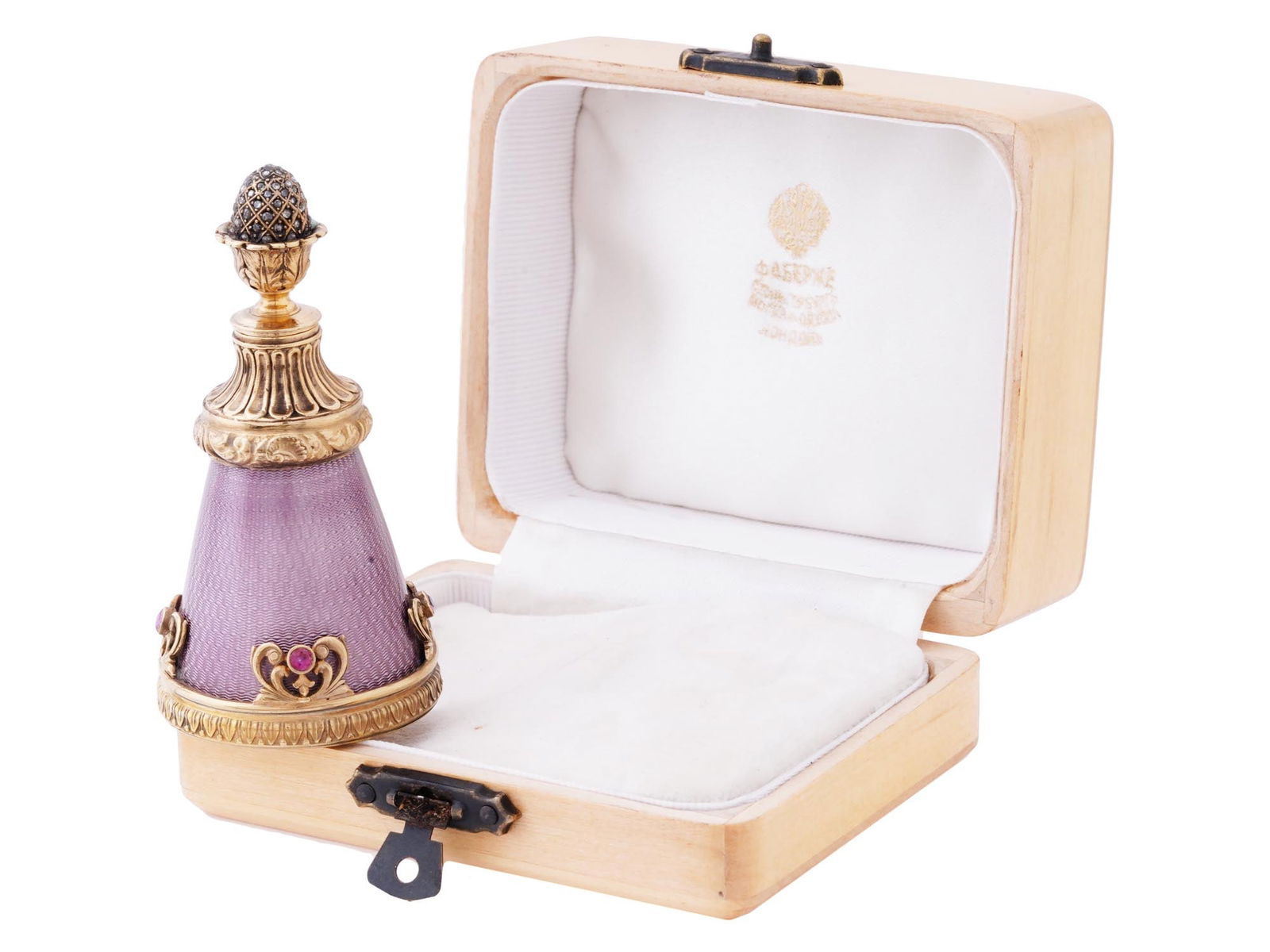 RUSSIAN 84 SILVER ENAMEL DIAMONDS PERFUME BOTTLE (1 of 7)