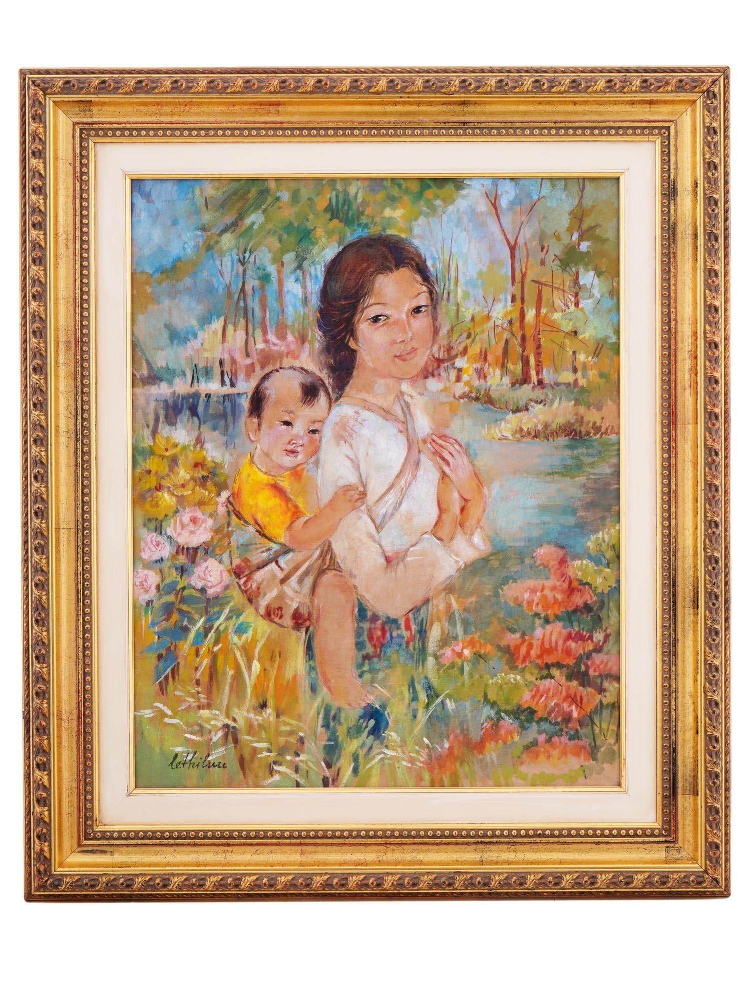 LE THI LUU VIETNAMESE MIXED MEDIA PAINTING OF MOTHER (1 of 4)