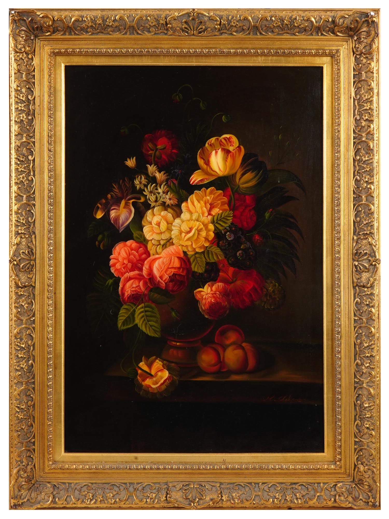FLEMISH SCHOOL STILL LIFE OIL PAINTING BY M. CHOLODER (1 of 8)