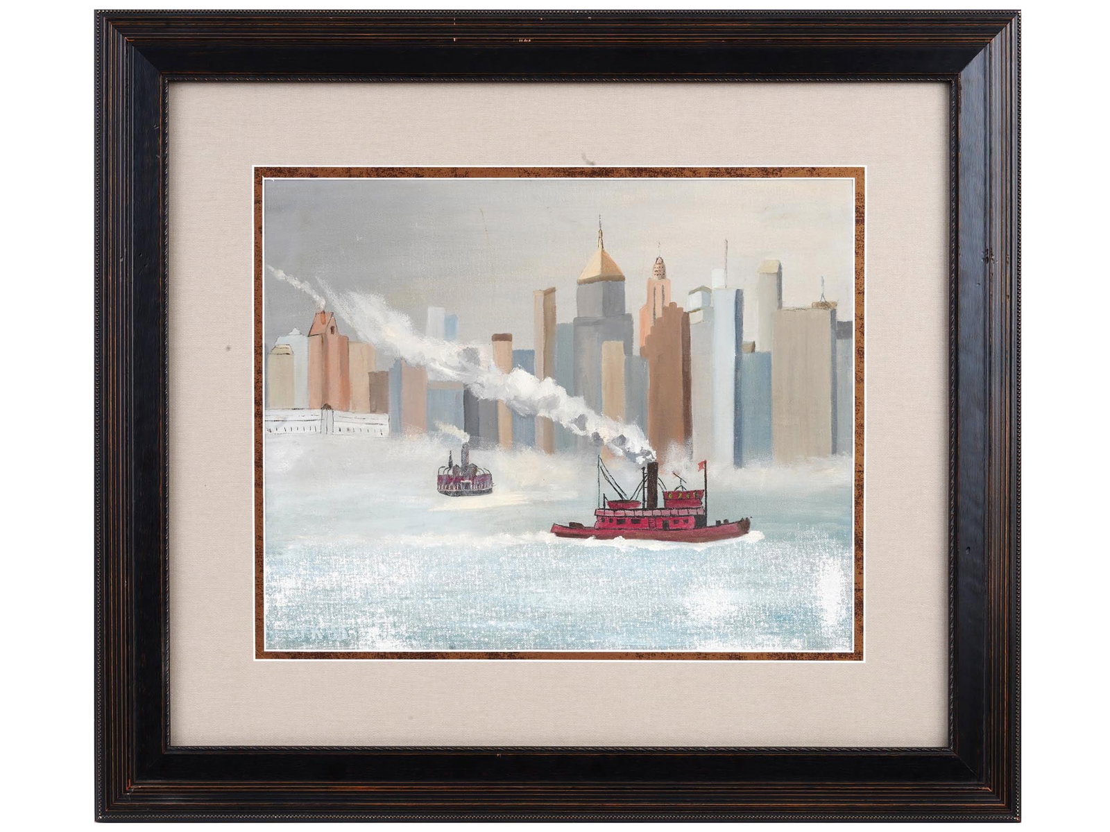 MID CENT AMERICAN OIL PAINTING ATTR JOHN KENNEDY (1 of 5)