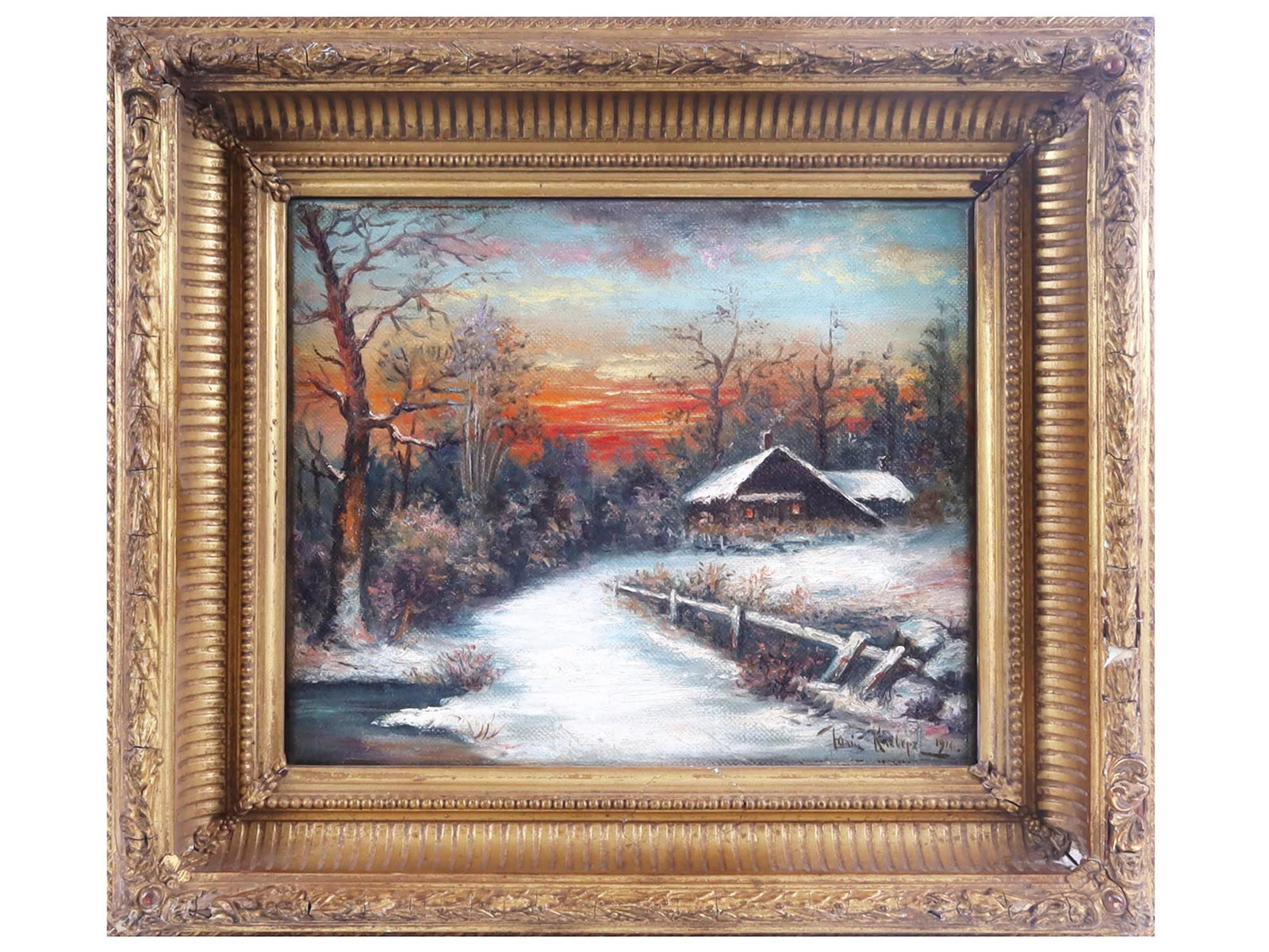 RUSSIAN LANDSCAPE OIL PAINTING BY JULIUS V KLEVER (1 of 4)