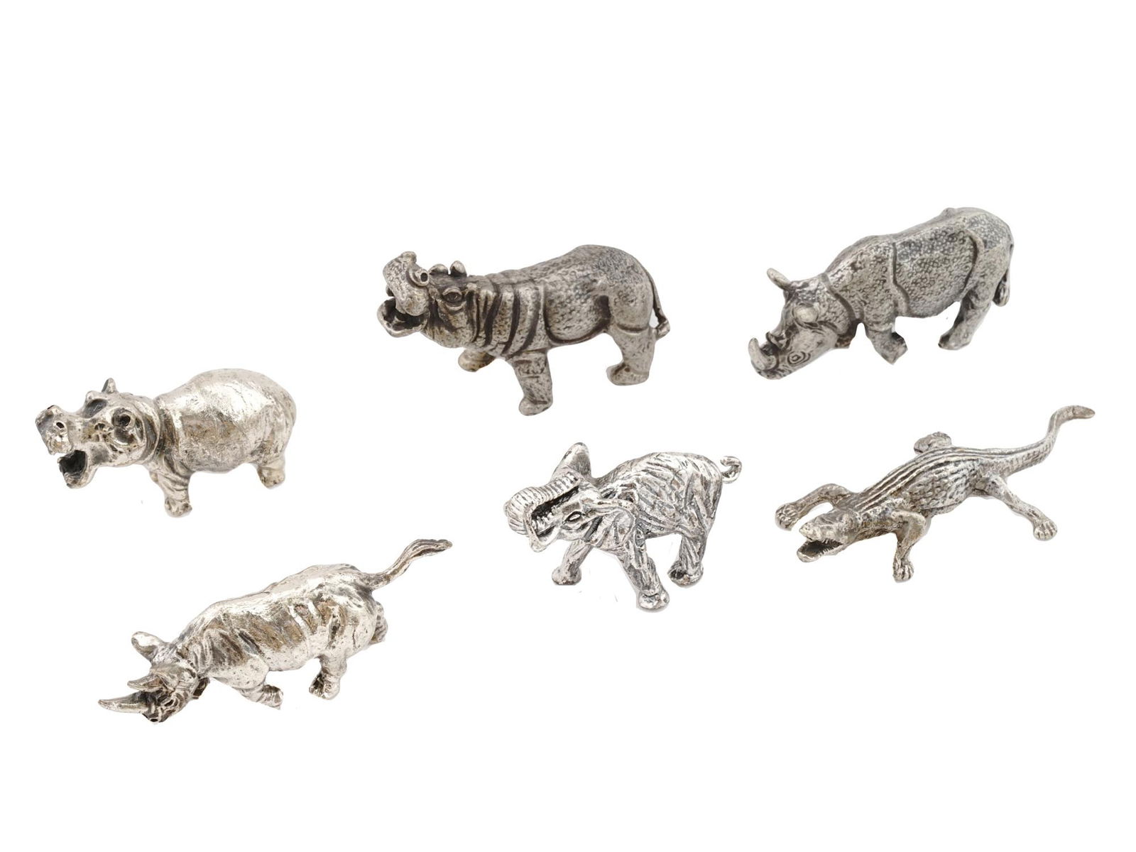 Mini Italian 800 Silver Sterling Animal Figurines Auction