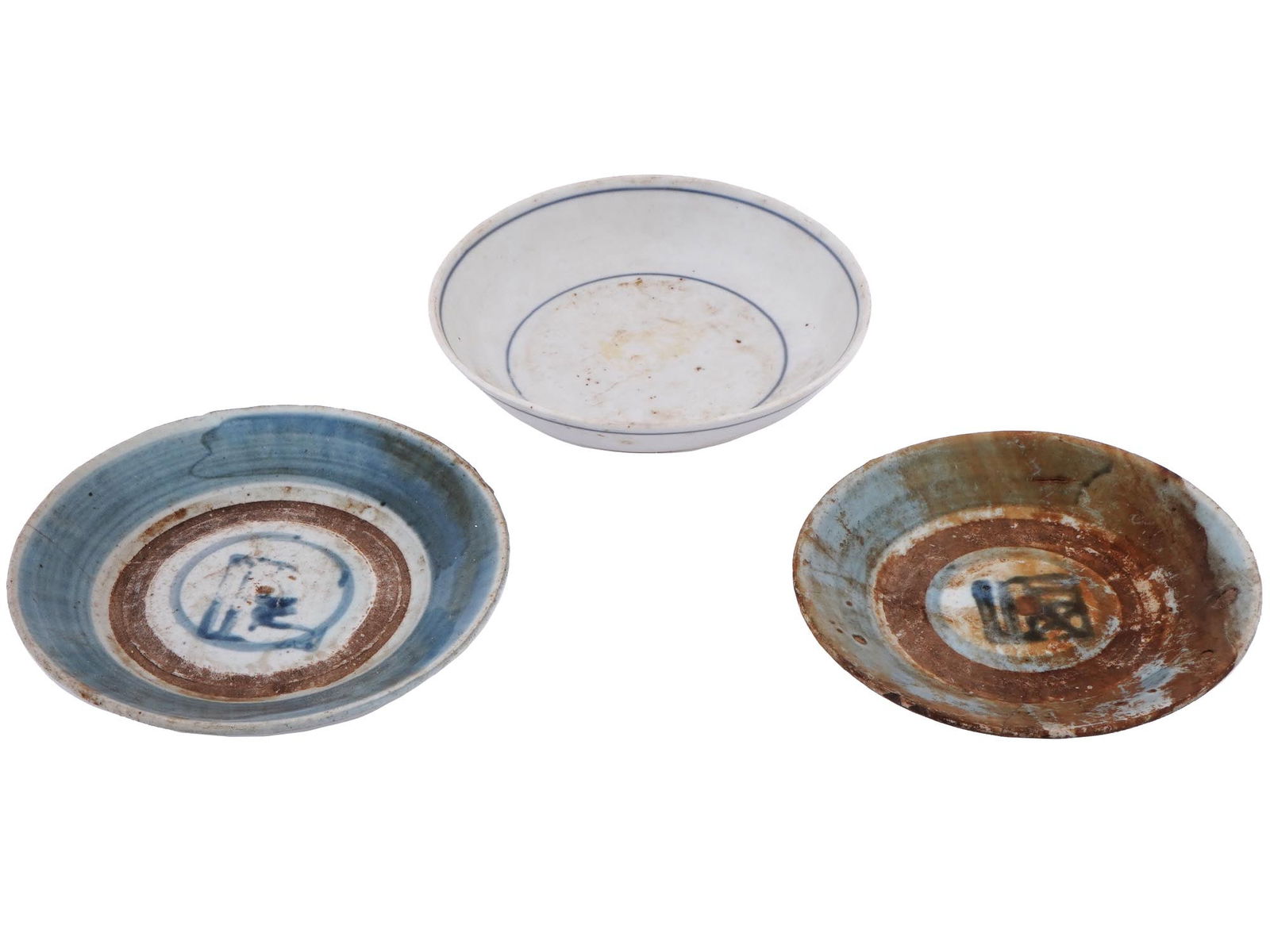 ANTIQUE CHINESE MING DYNASTY GLAZED CERAMIC PLATES (1 of 8)