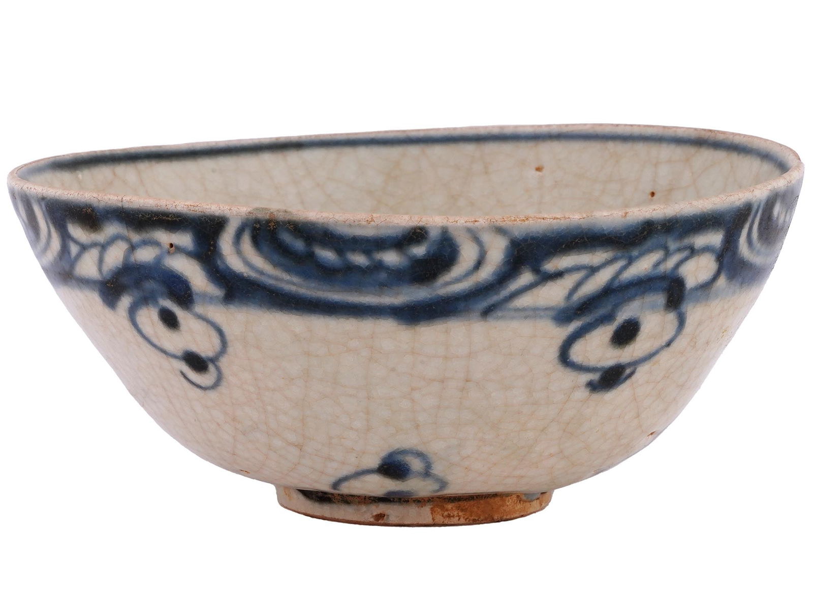 ANTIQUE CHINESE MING DYNASTY GLAZED CERAMIC BOWL (1 of 7)