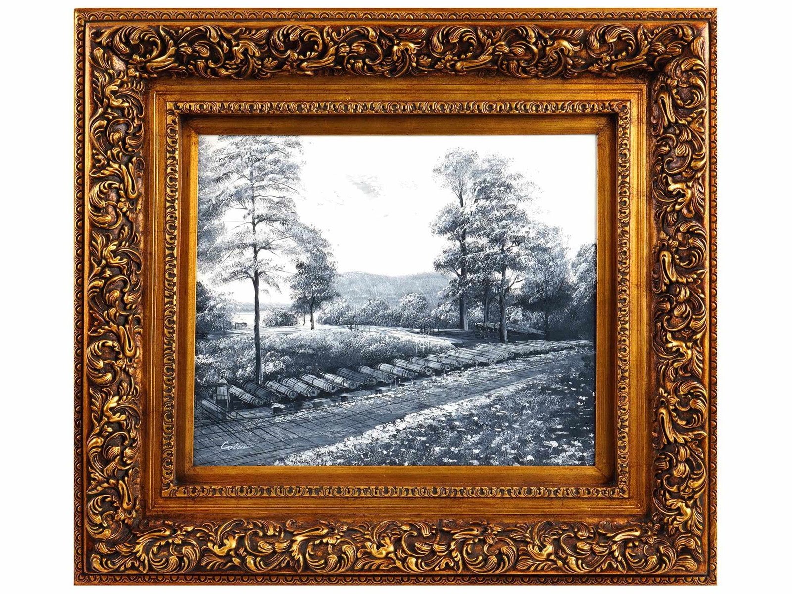 AMERICAN WEST POINT MILITARY ACADEMY CAMPUS PAINTING (1 of 5)