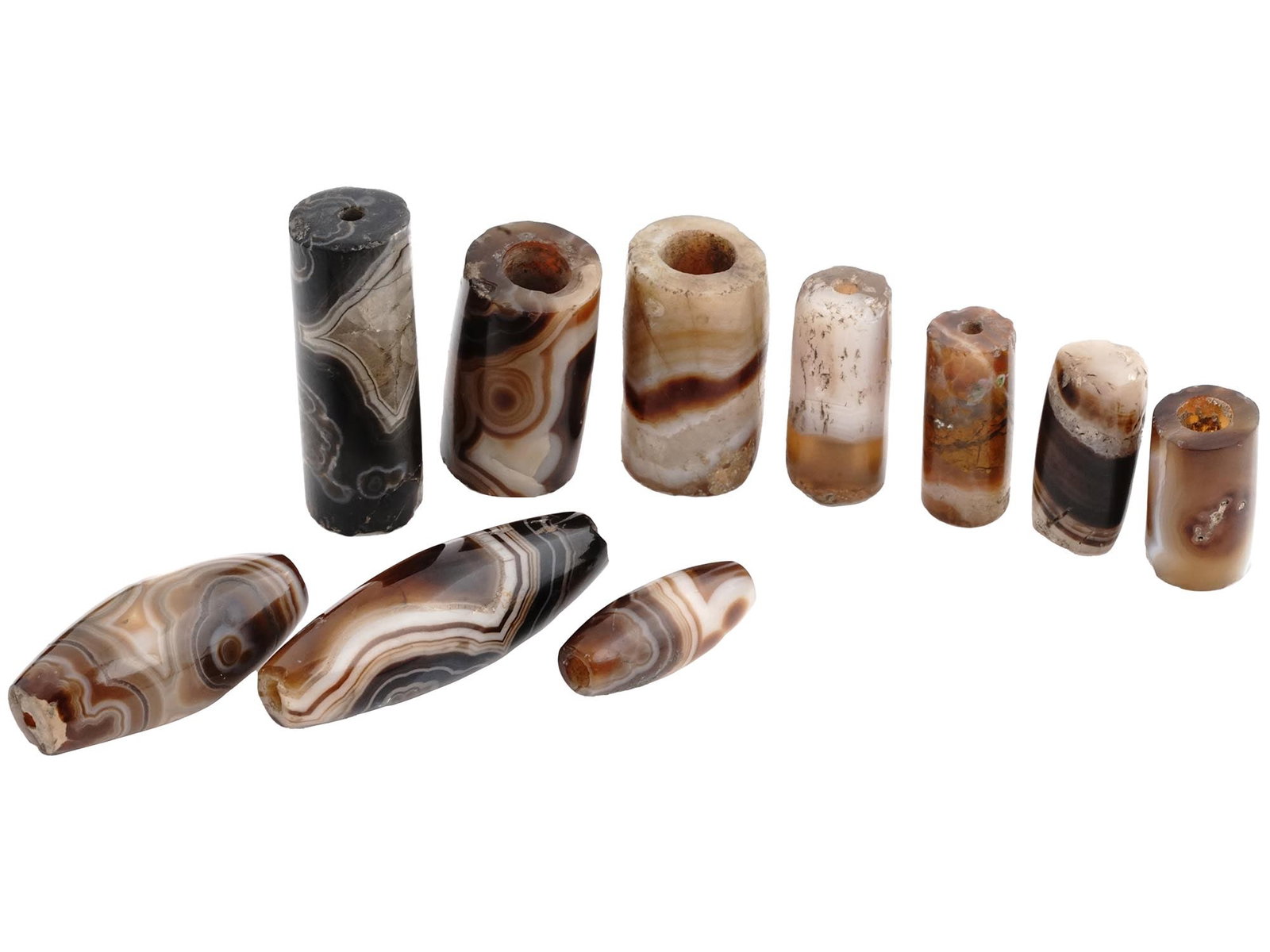 COLLECTION OF ANCIENT ROMAN PARTHIAN AGATE BEADS (1 of 6)