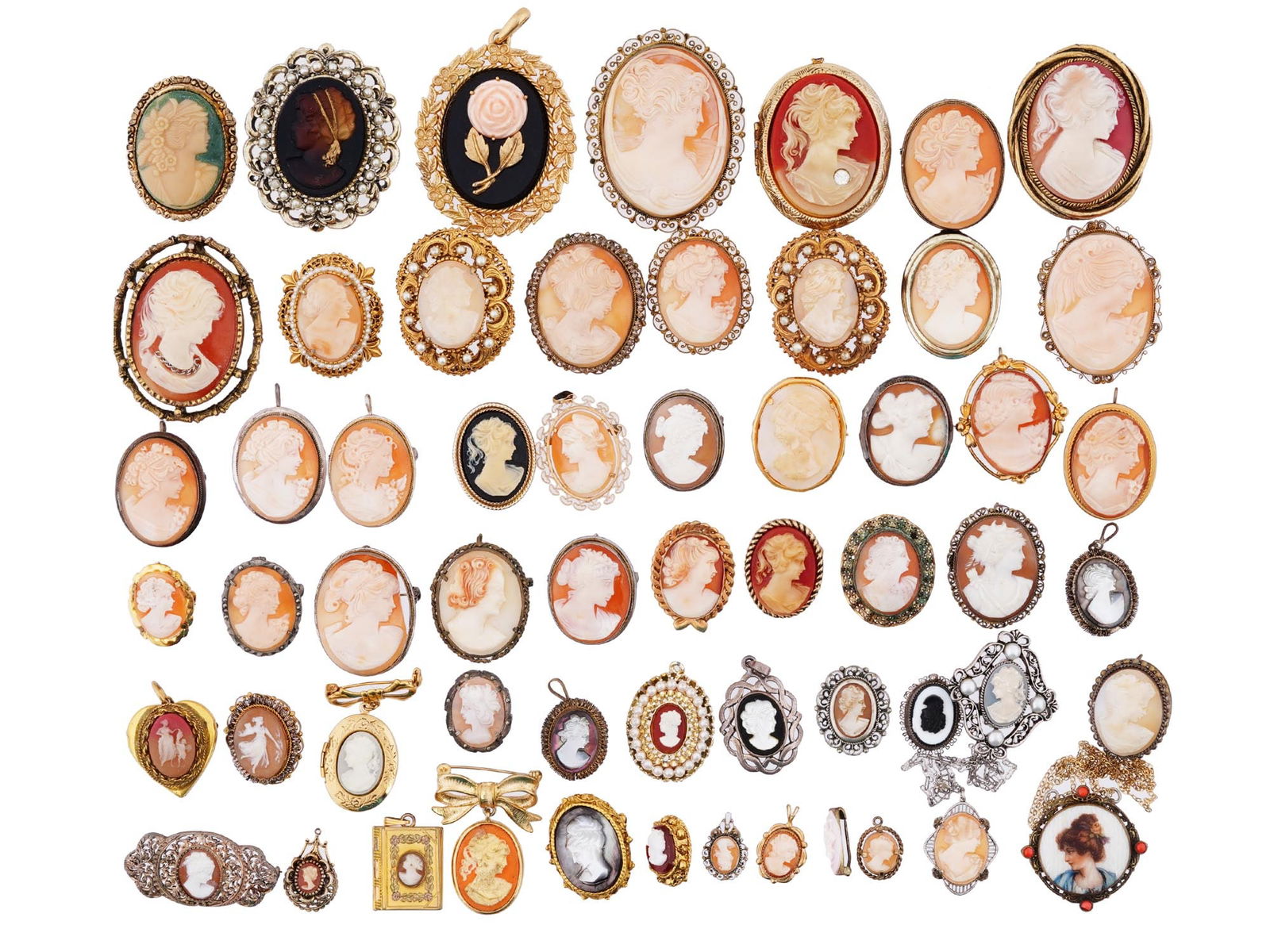 COLLECTION OF ANTIQUE AND VINTAGE CAMEO JEWELRY (1 of 10)
