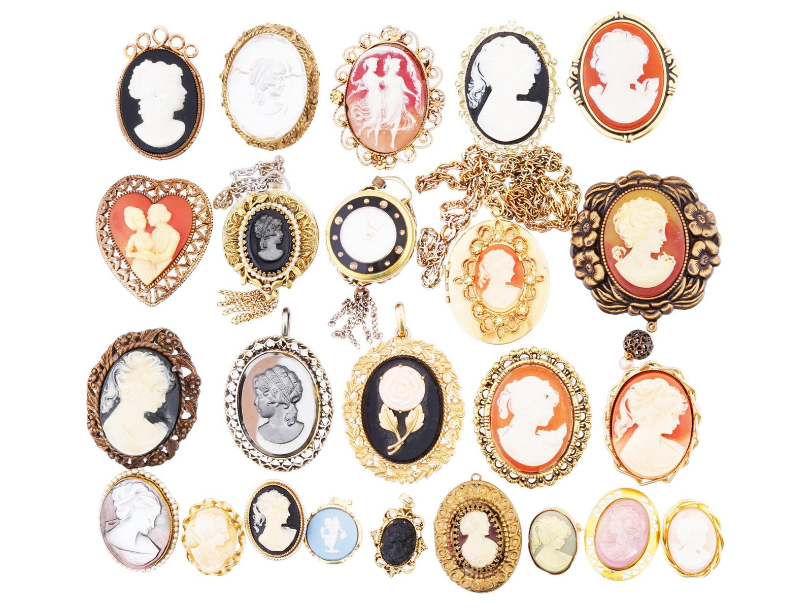 COLLECTION OF ANTIQUE AND VINTAGE CAMEO JEWELRY (1 of 11)