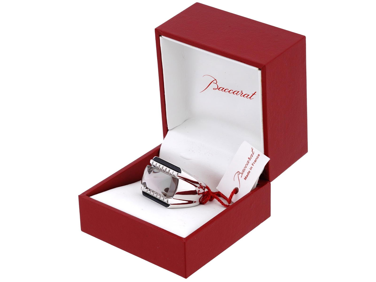 VINTAGE FRENCH BACCARAT LOUXOR CRYSTAL SILVER RING (1 of 12)