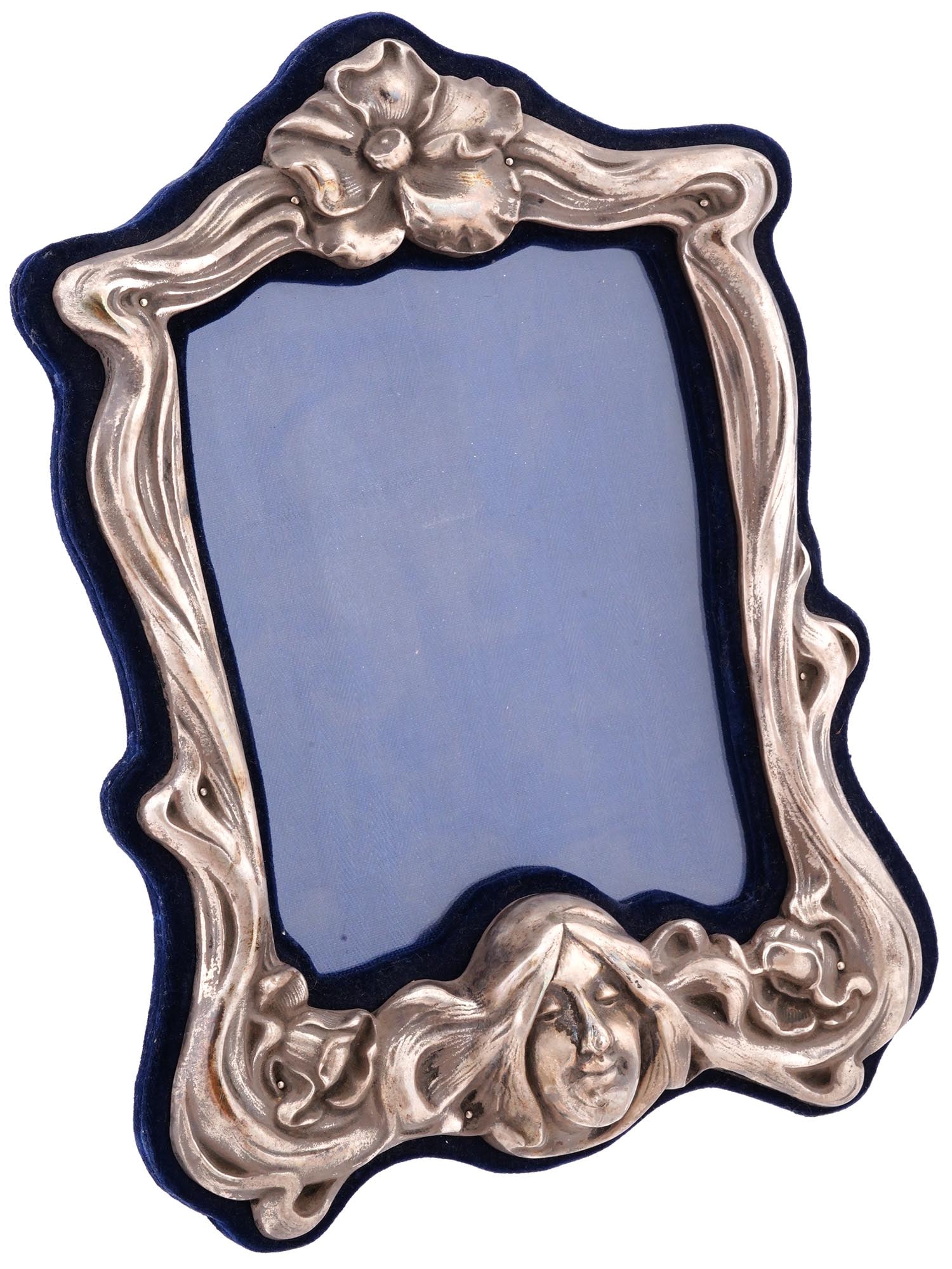ART NOUVEAU STERLING SILVER STANDING PHOTO FRAME (1 of 7)