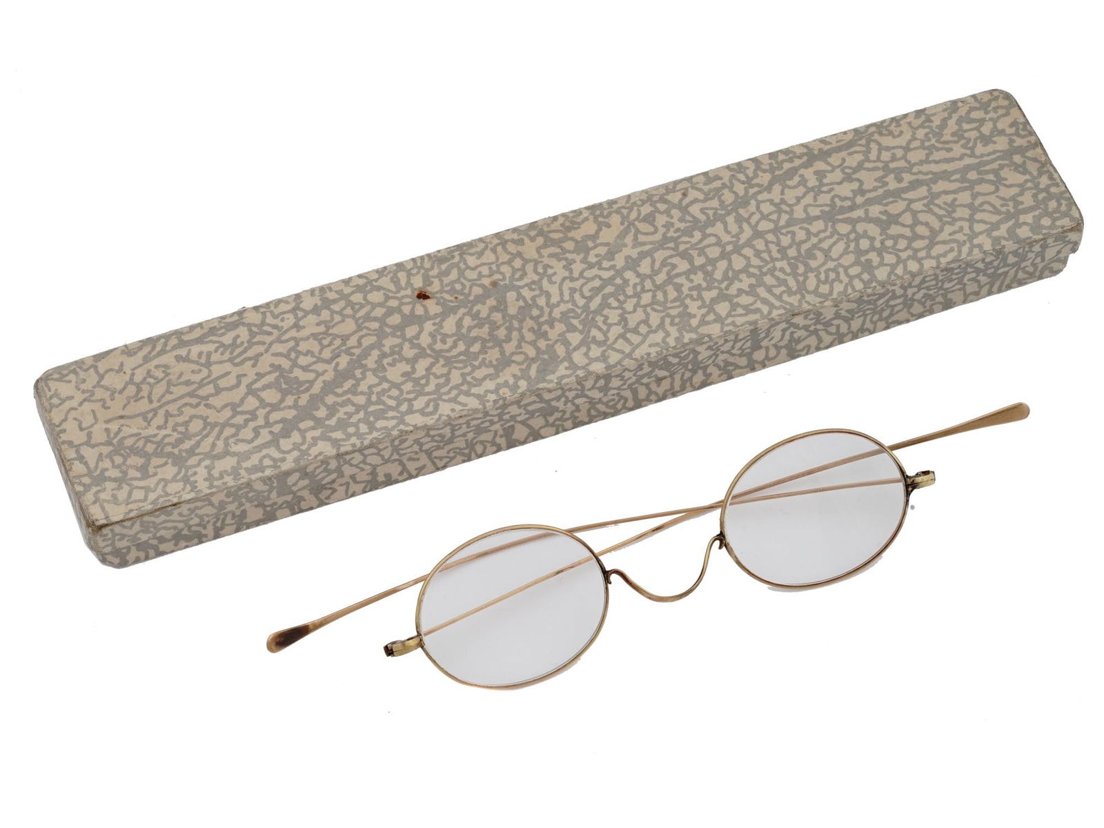 MID CENT 14K YELLOW GOLD WIRE OVAL EYEGLASSES IOB (1 of 5)