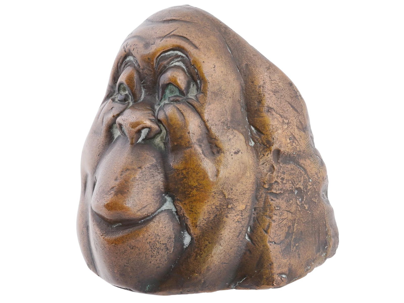 SIGNED MID CENTURY CAST BRONZE ORANGUTAN FIGURE (1 of 8)