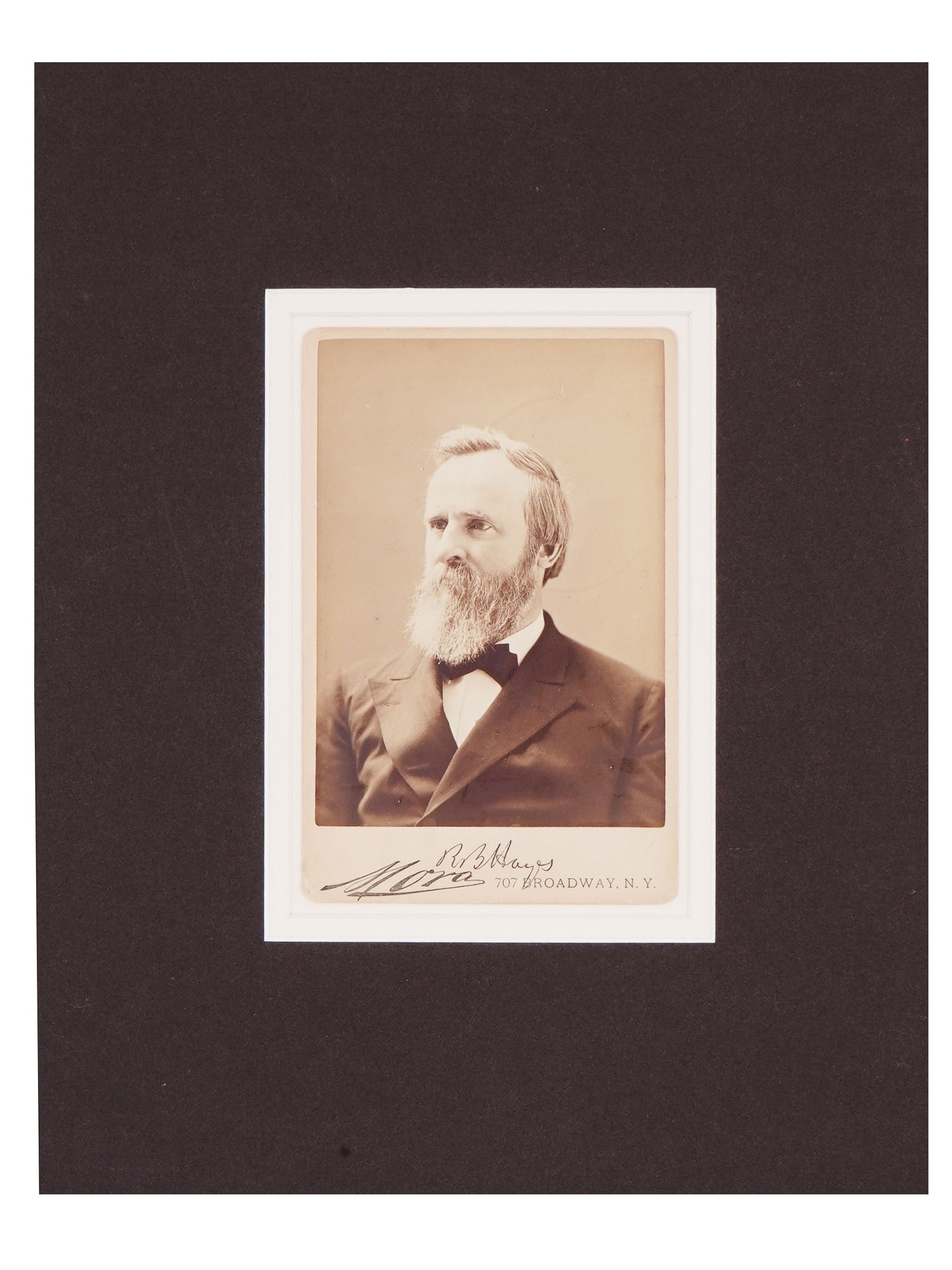 AUTOGRAPHED PHOTO OF PRESIDENT RUTHERFORD HAYES (1 of 4)