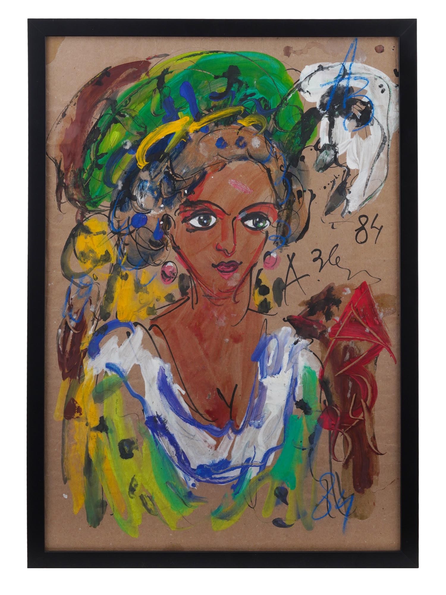 RUSSIAN MIXED MEDIA PAINTING ATTR ANATOLY ZVEREV (1 of 5)