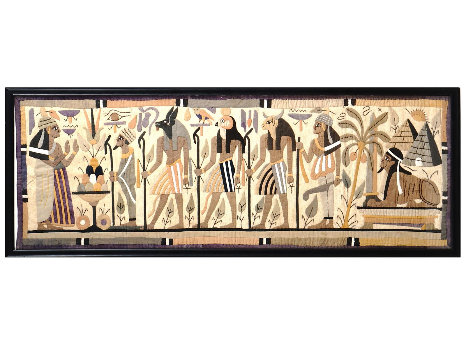 VINTAGE EGYPTIAN QUILT WITH ANCIENT EGYPTIAN GODS (1 of 6)