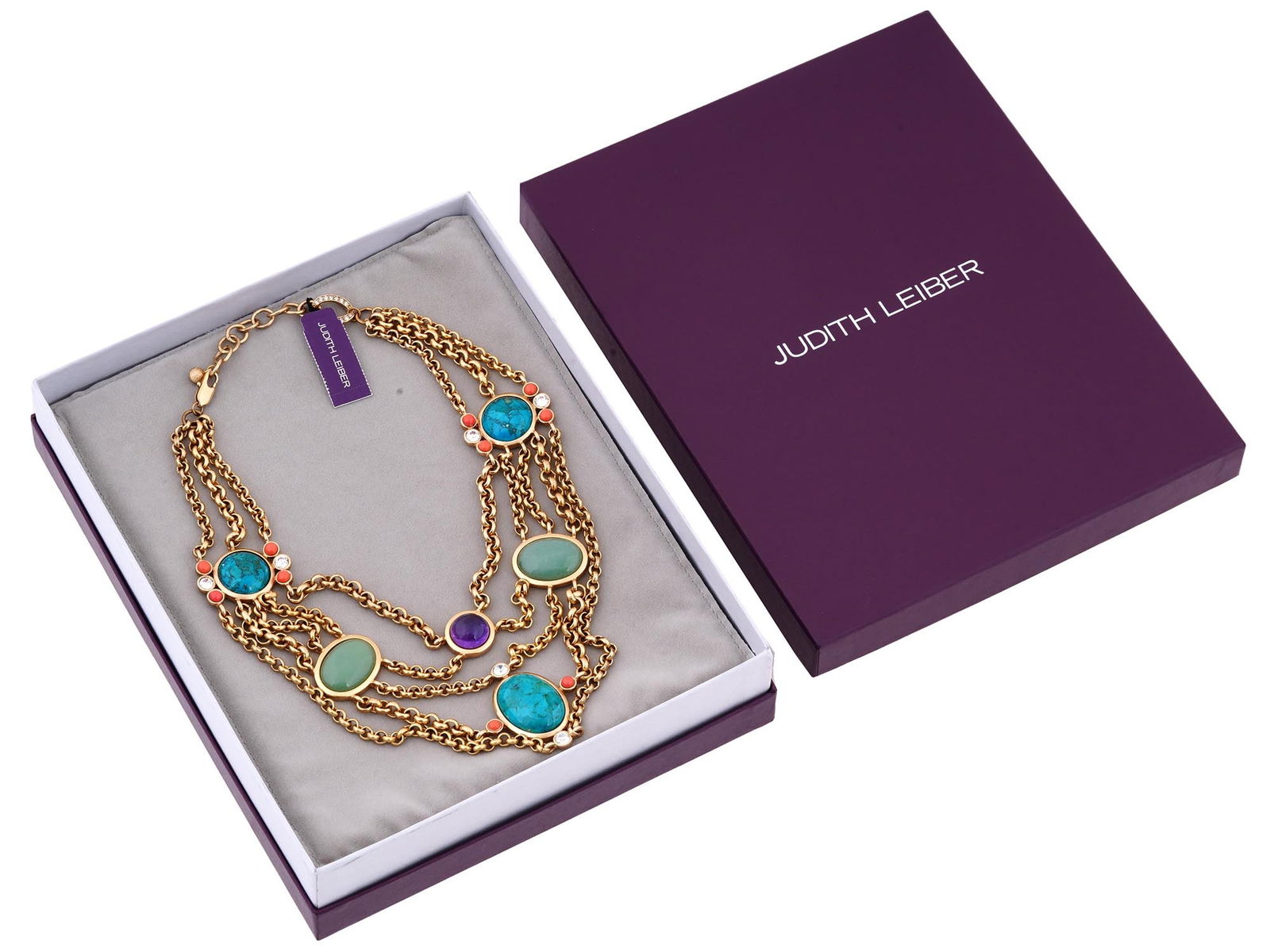 JUDITH LEIBER SHEBA GOLD PLATED  COLLAR NECKLACE (1 of 4)