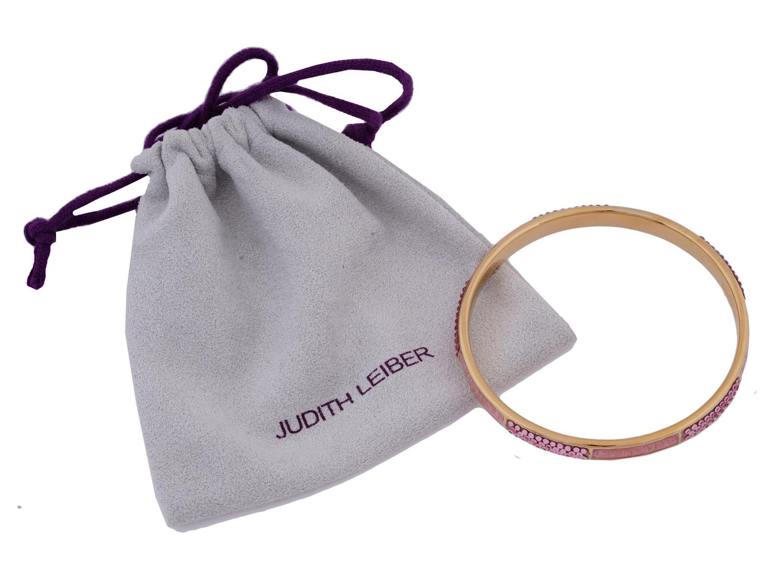 JUDITH LEIBER CRYSTAL ENAMEL BANGLE BRACELET (1 of 5)