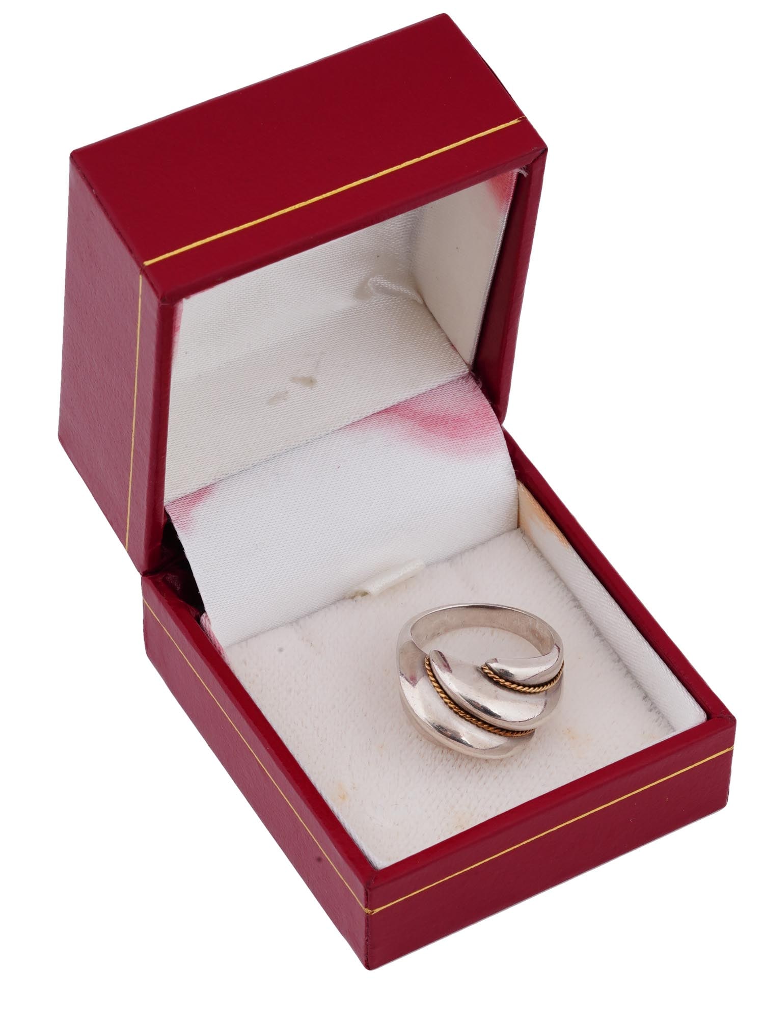 TIFFANY AND CO STERLING SILVER 18K GOLD RING IOB (1 of 7)