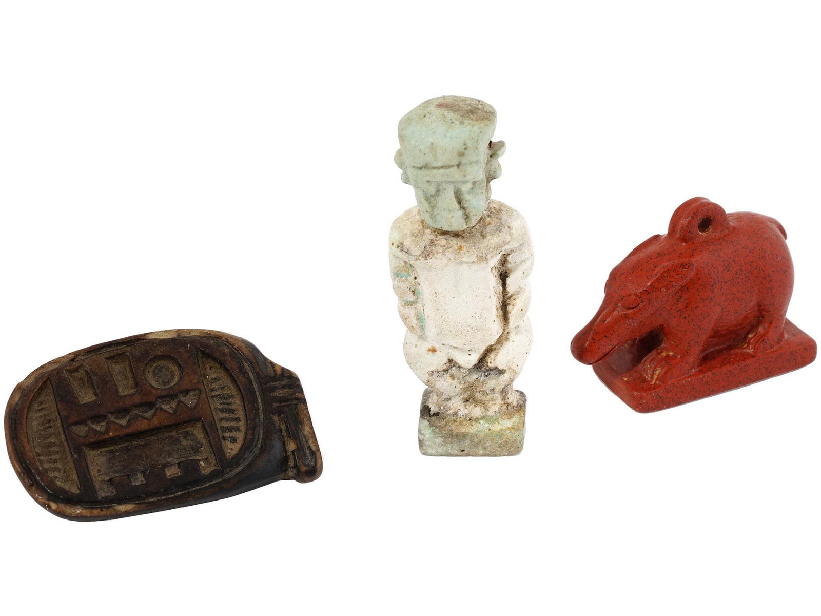 ANCIENT EGYPTIAN PTOLEMAIC PERIOD HAND CARVED AMULETS (1 of 10)