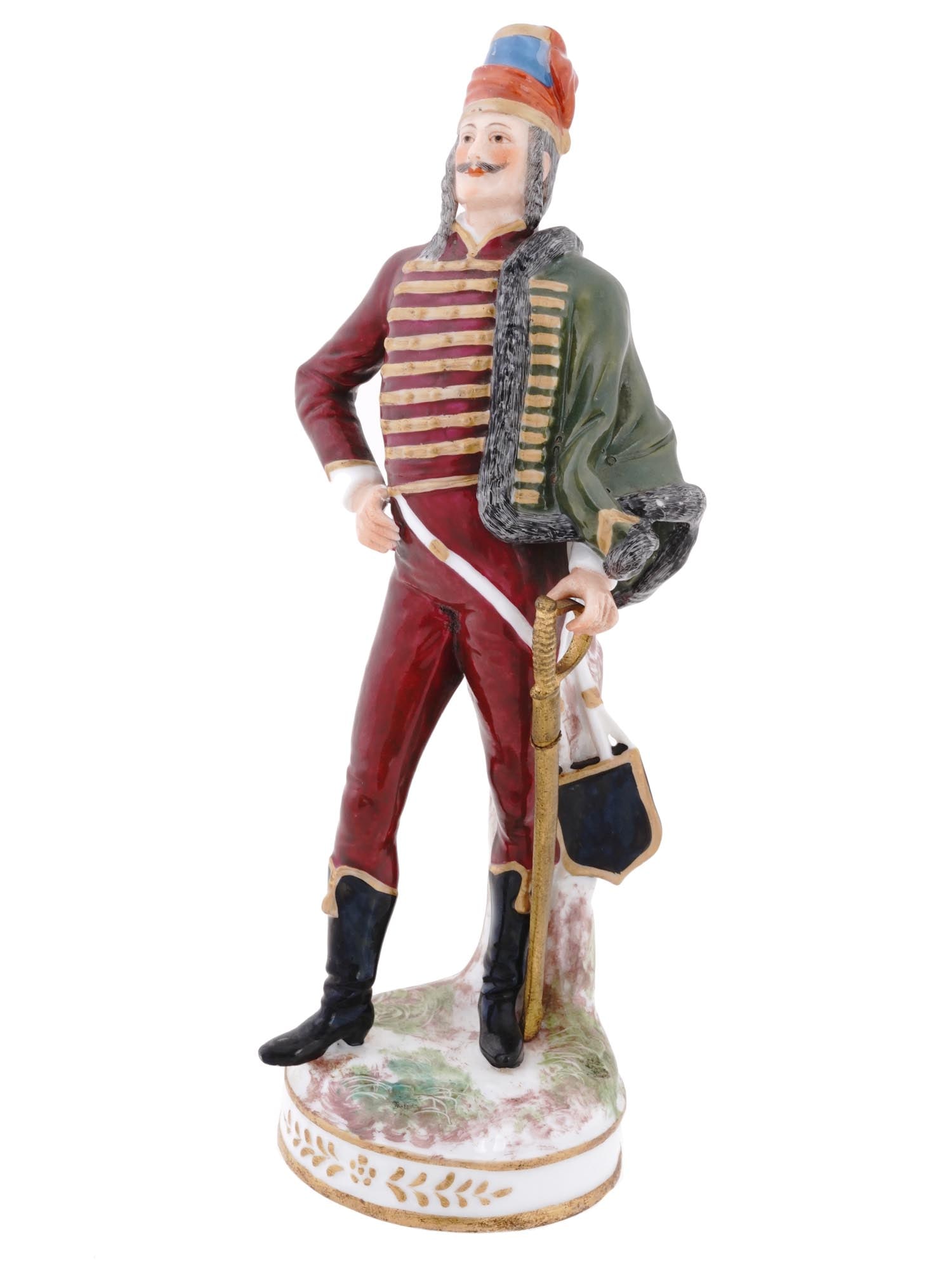VTG FRENCH SEVRES PORCELAIN NAPOLEONIC HUSSAR FIGURINE (1 of 9)