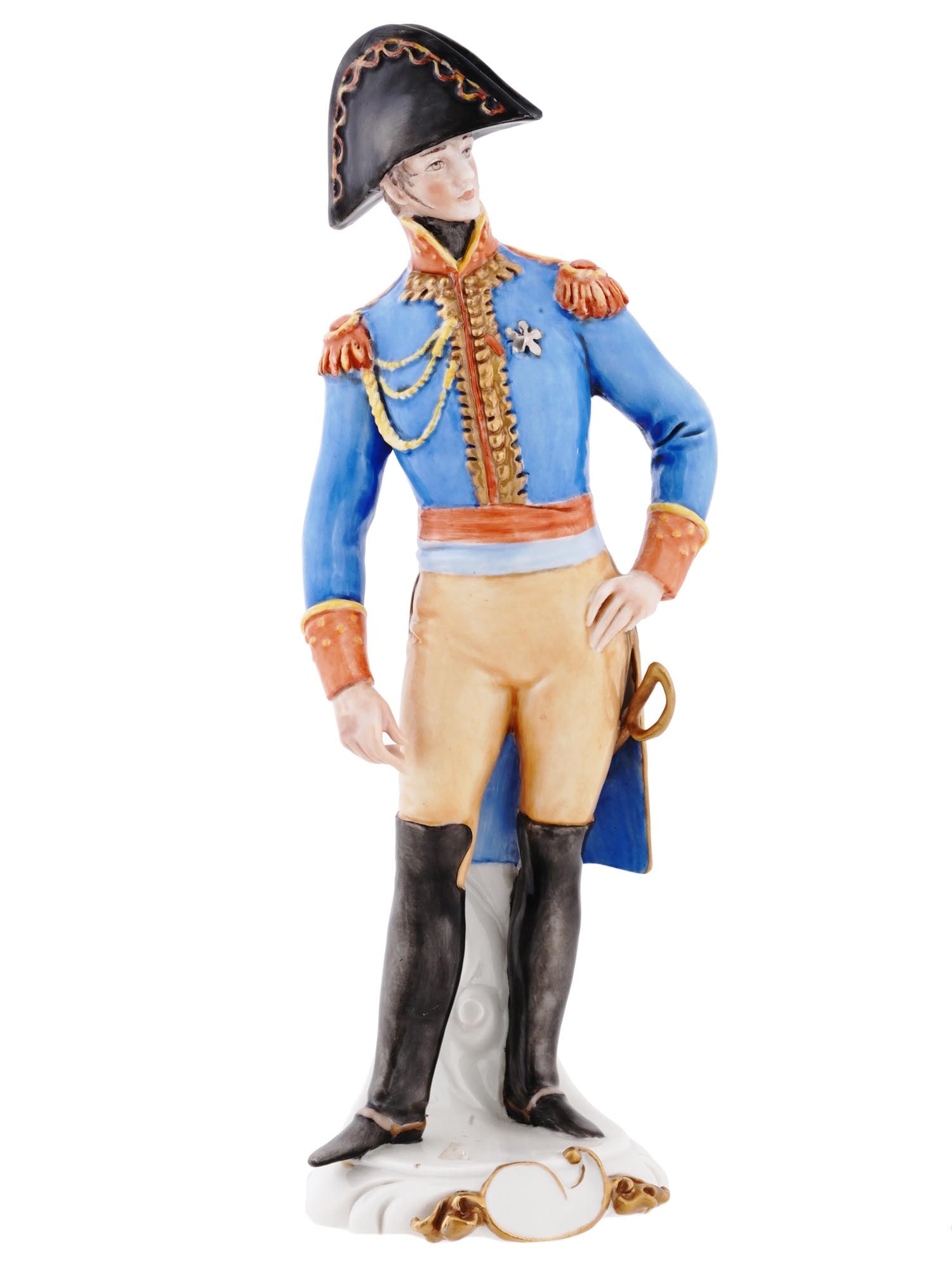 ITALIAN CAPODIMONTE PORCELAIN FRENCH GENERAL FIGURE (1 of 10)