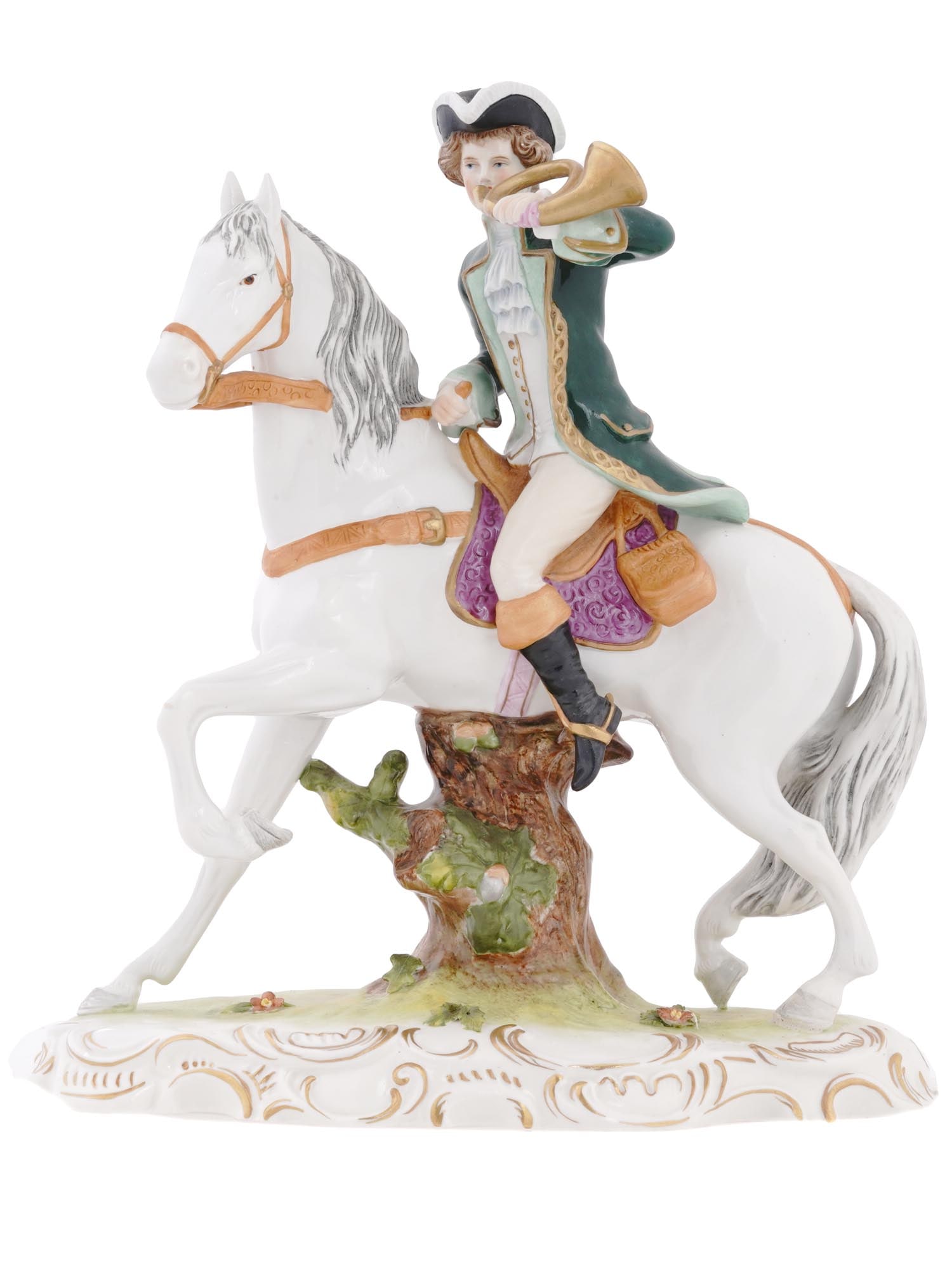 GERMAN SCHEIBE ALSBACH PORCELAIN FIGURE OF RIDER (1 of 10)
