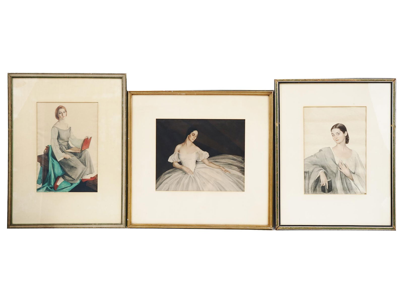 RUSSIAN FEMALE PORTRAIT LITHOGRAPHS BY SAVELY SORINE (1 of 8)