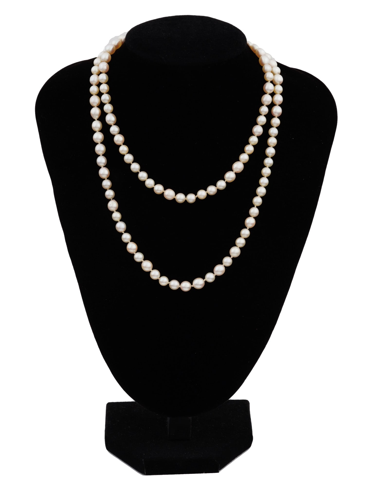 NATURAL PEARLS NECKLACE WITH A 14K GOLD CLASP (1 of 5)