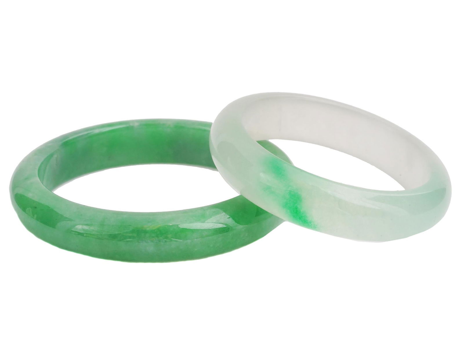 CHINESE HAND CARVED JADE BANGLE BRACELETS AMULETS (1 of 4)