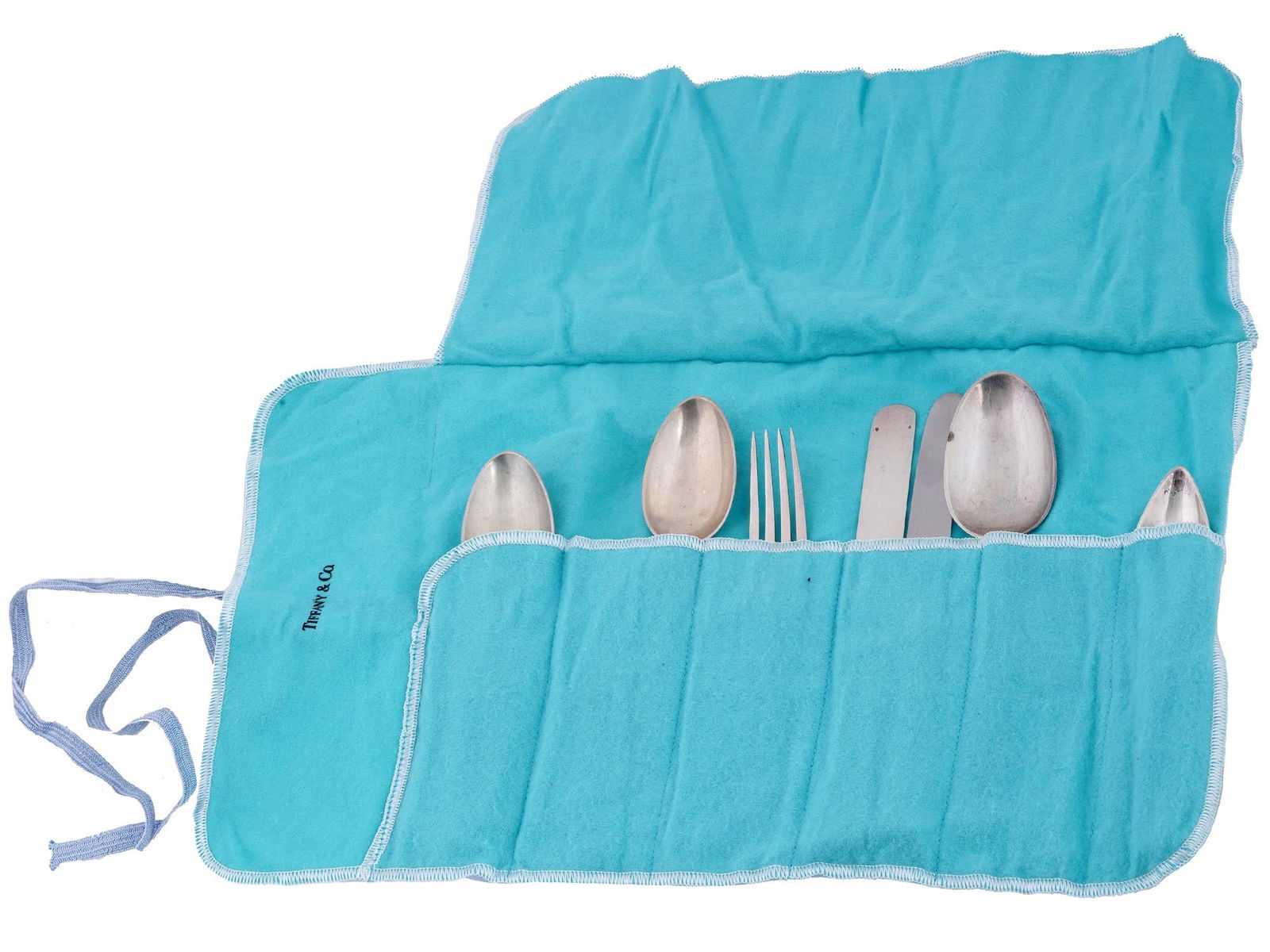 TIFFANY AND CO WINDHAM PATTERN SILVER FLATWARE SET (1 of 12)