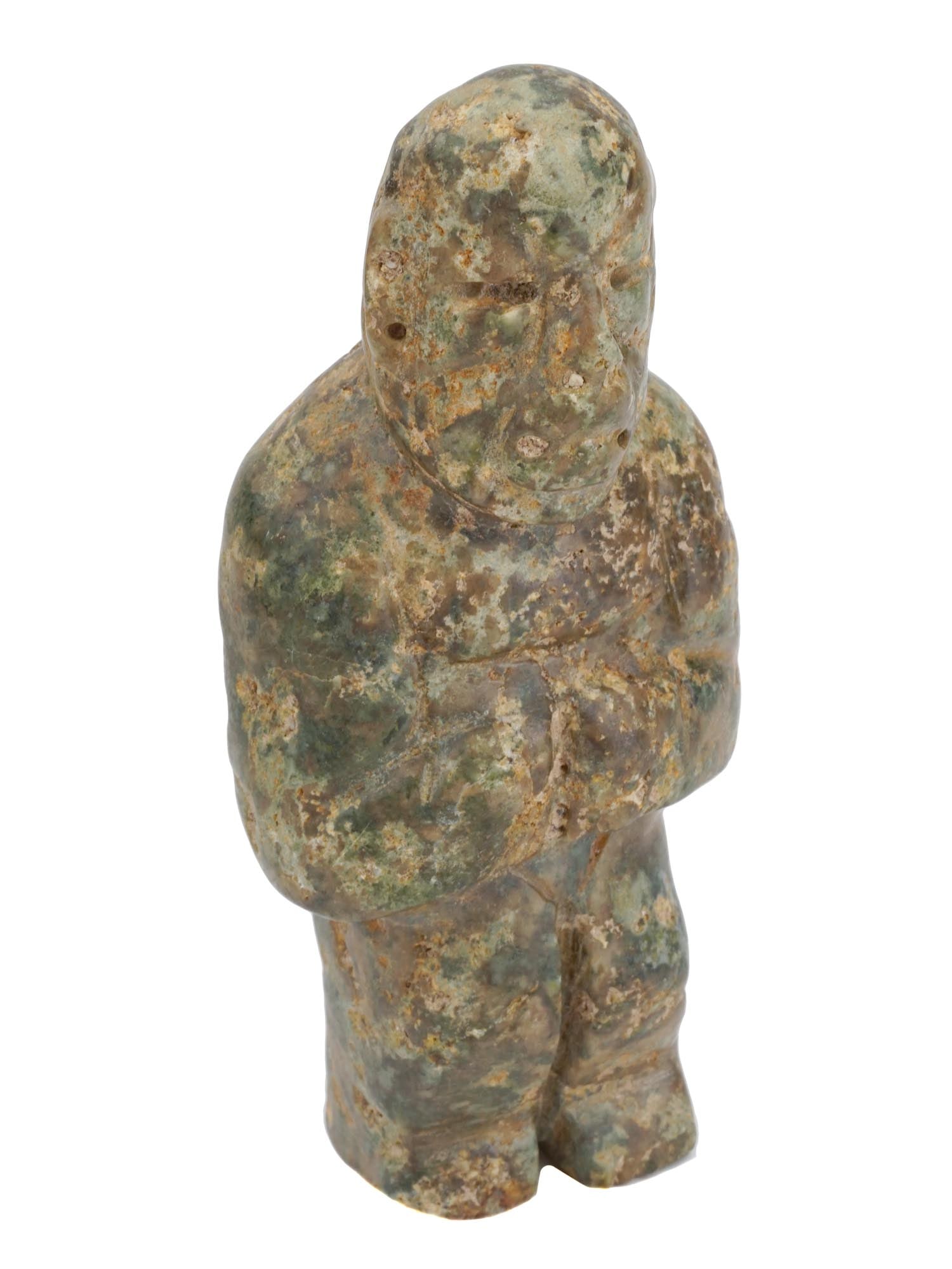 PRE COLUMBIAN MESOAMERICAN HAND CARVED JADE FIGURE (1 of 7)