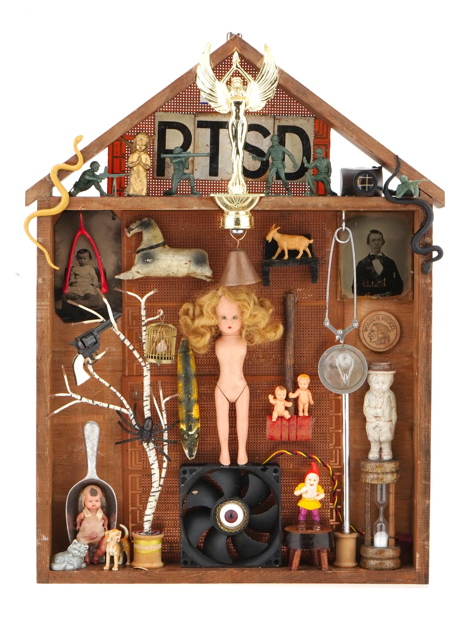 AMERICAN DOLL MIXED MEDIA ARTWORK BY TIM RAY FISHER (1 of 10)