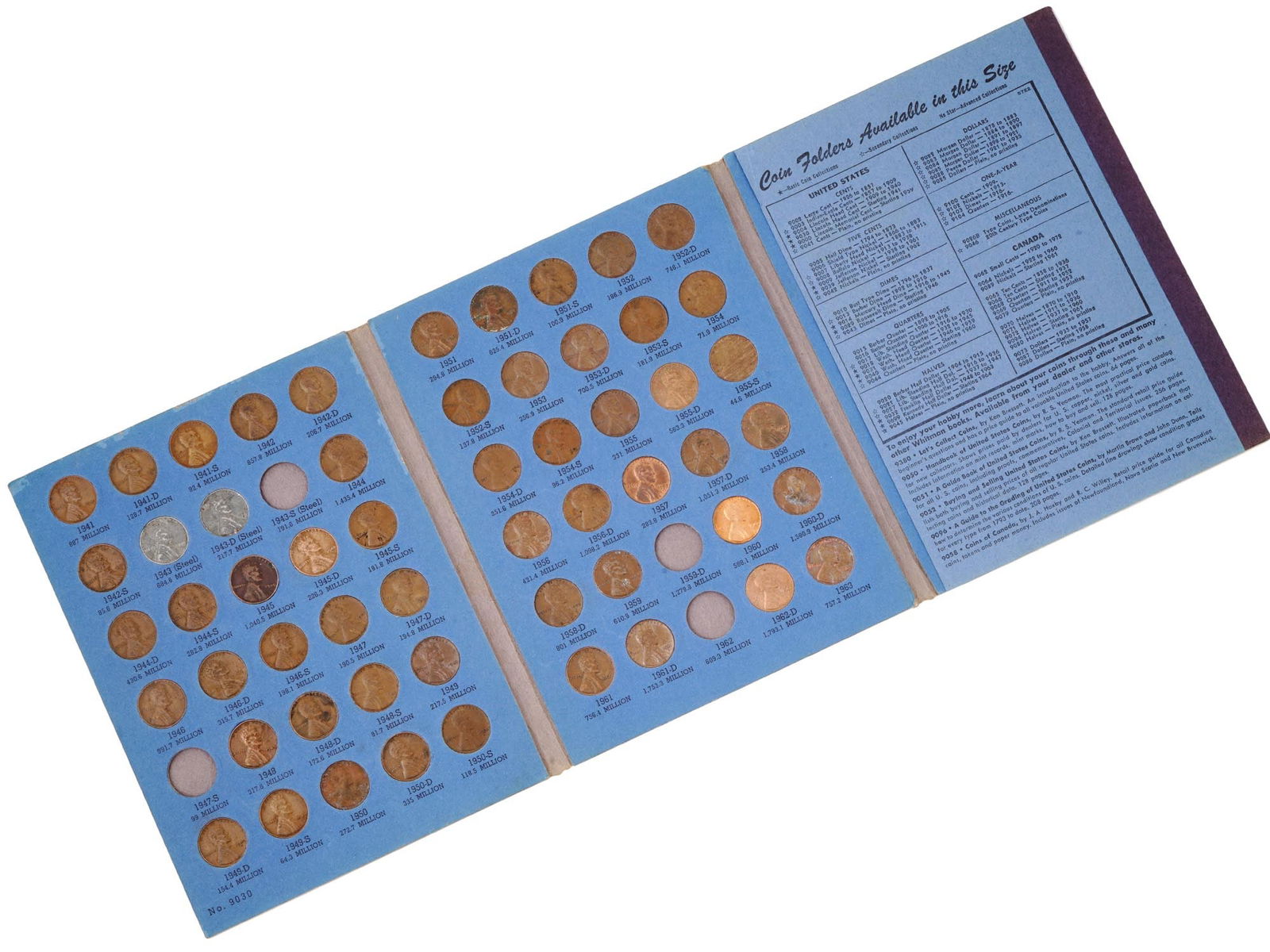 WHITMAN 1941-1963 LINCOLN CENT COIN FOLDER (1 of 7)